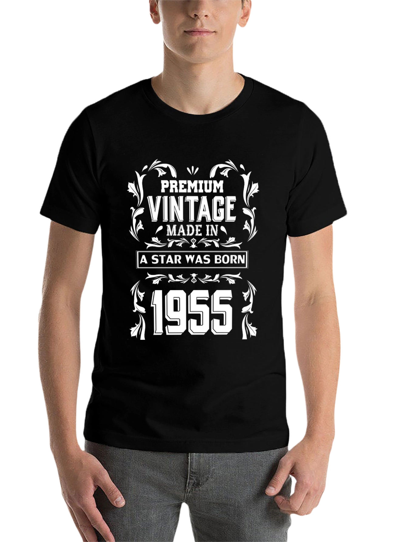 Black Premium Vintage 1955 Graphic Tee view 7