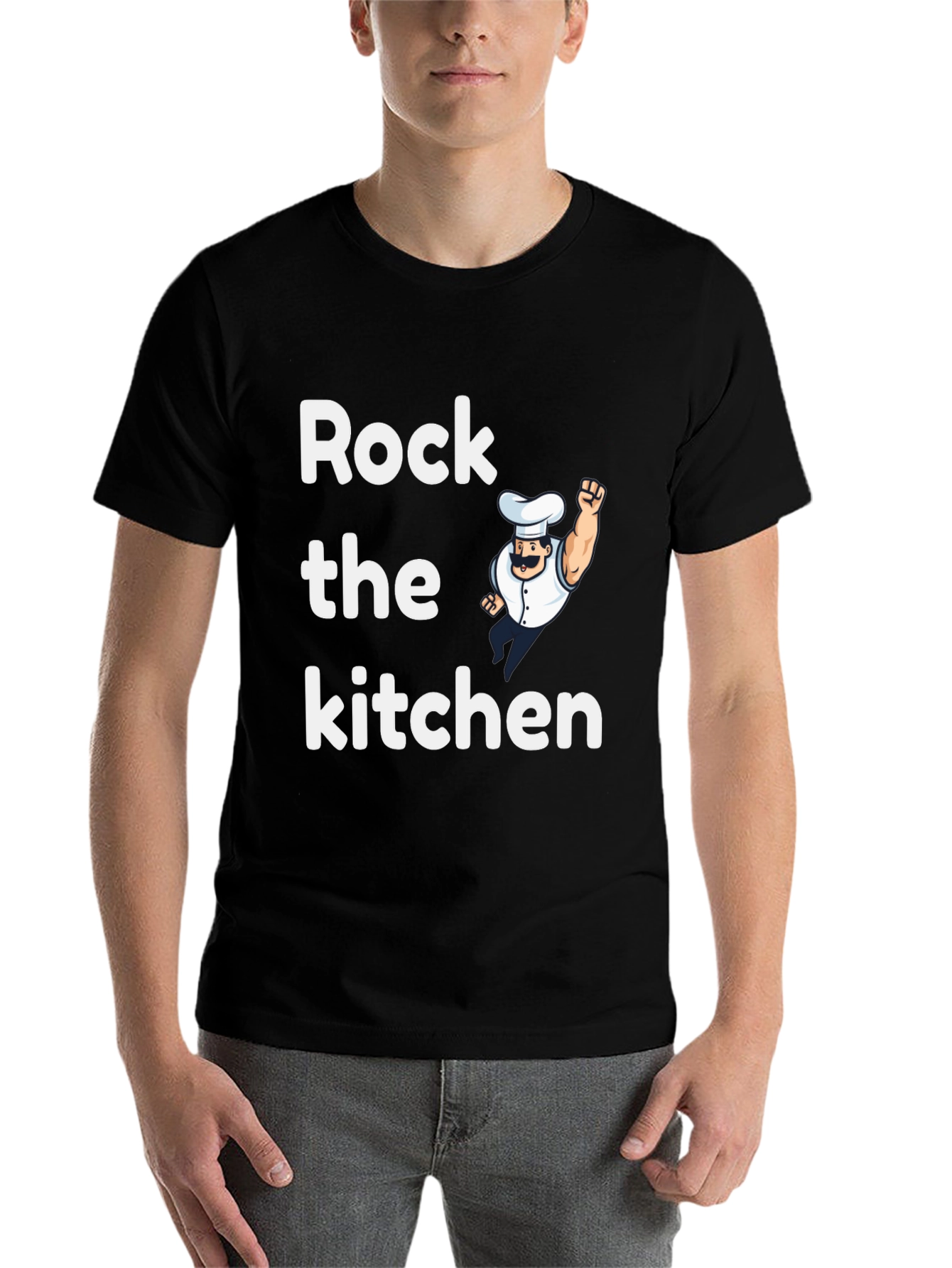 Black Rock the Kitchen T-Shirt Chef Design view 7