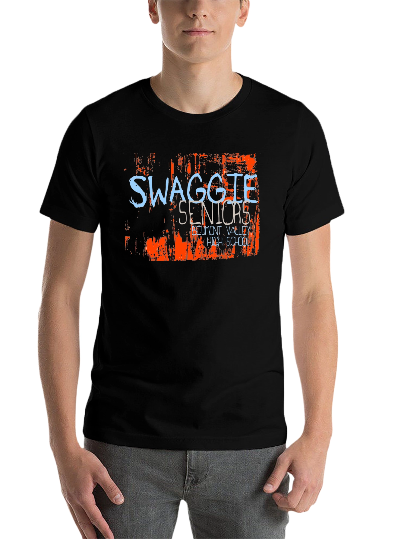 Black Swaggle Seniors High School Black T-Shirt view 7