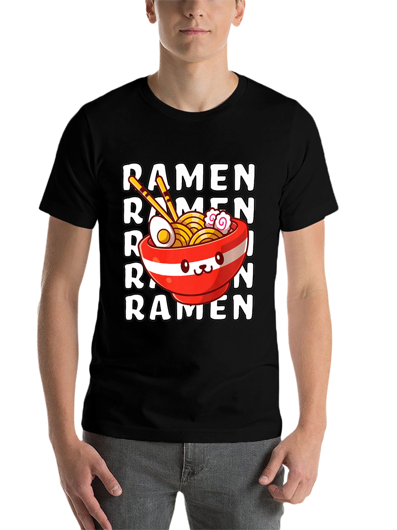 Black Ramen Lover Graphic T-Shirt view 7