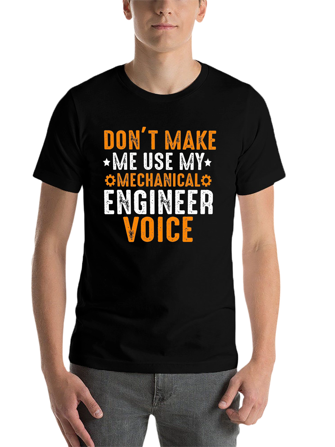 Black Mechanical Engineer Voice T-Shirt Funny view 7