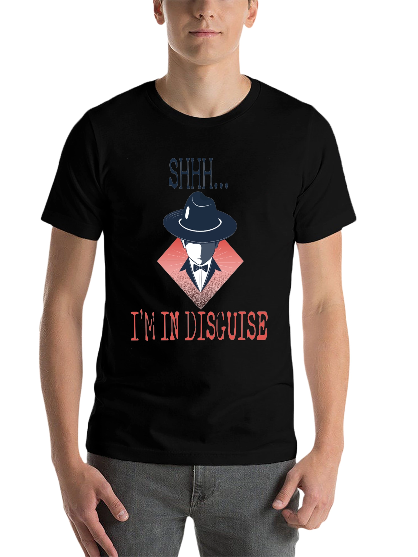Black I'm in Disguise Graphic T-Shirt view 7