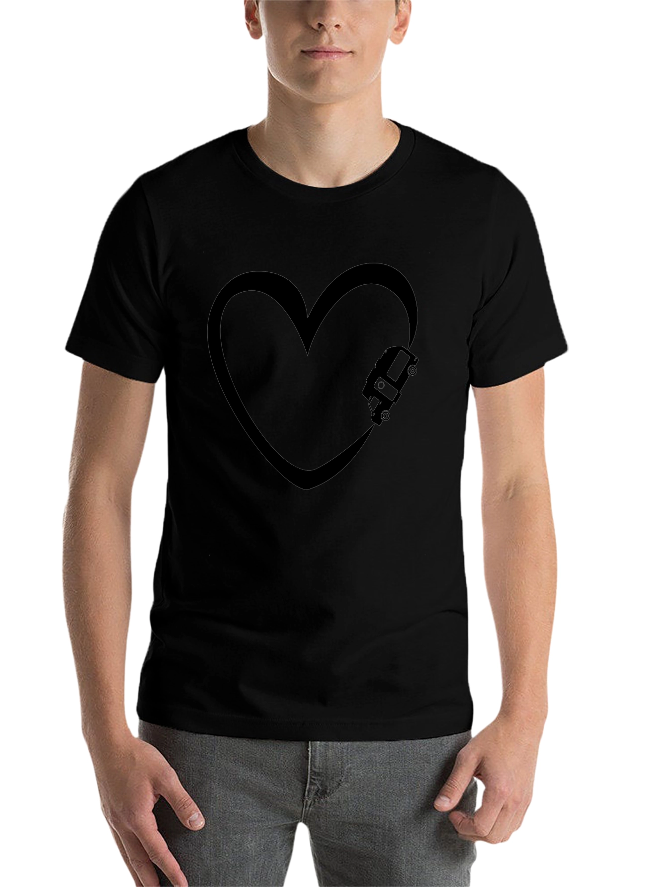 Black Love Van Black T-Shirt view 7