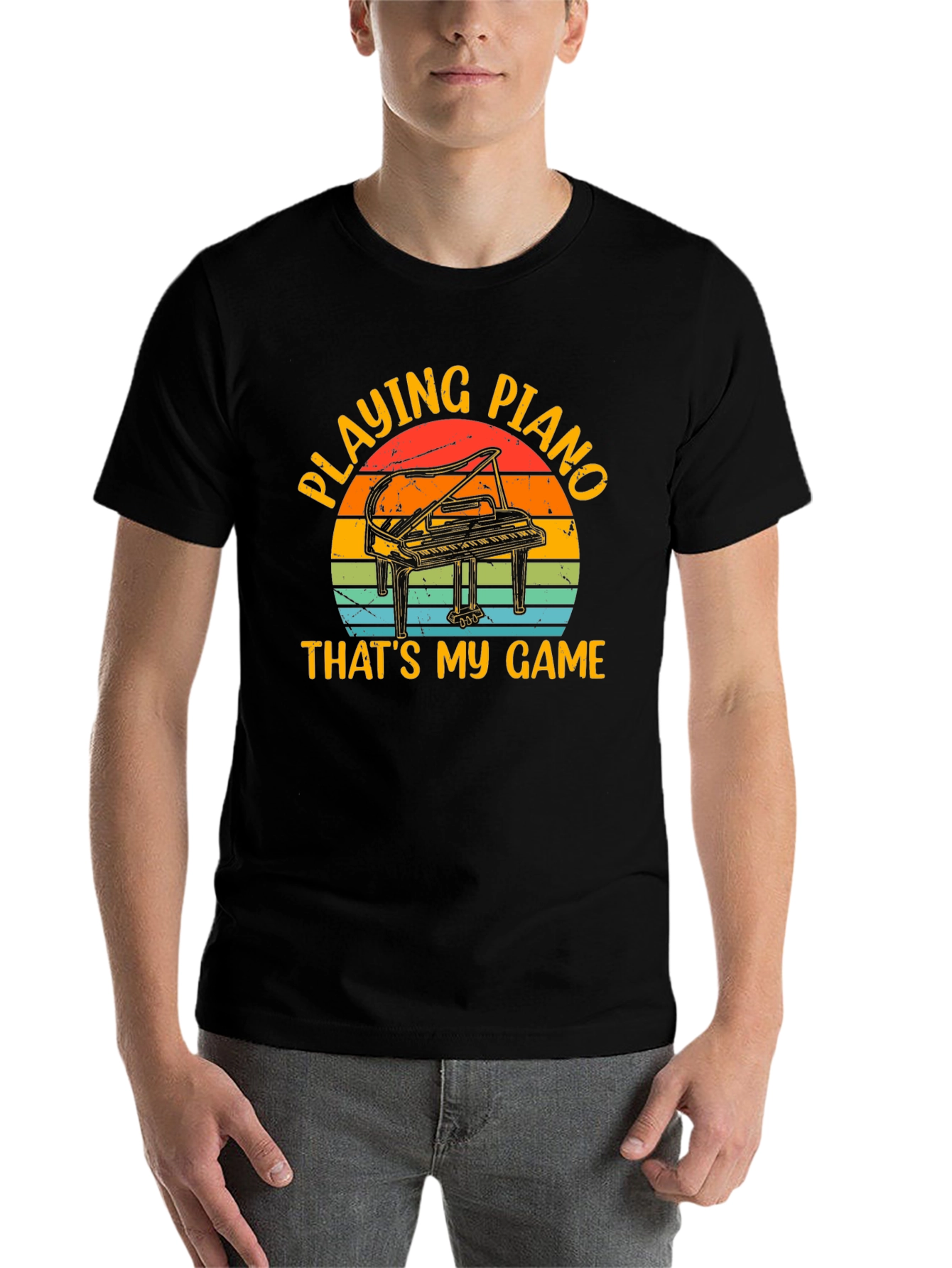 Piano Player T-Shirt - "That's My Game" Retro Style - 7