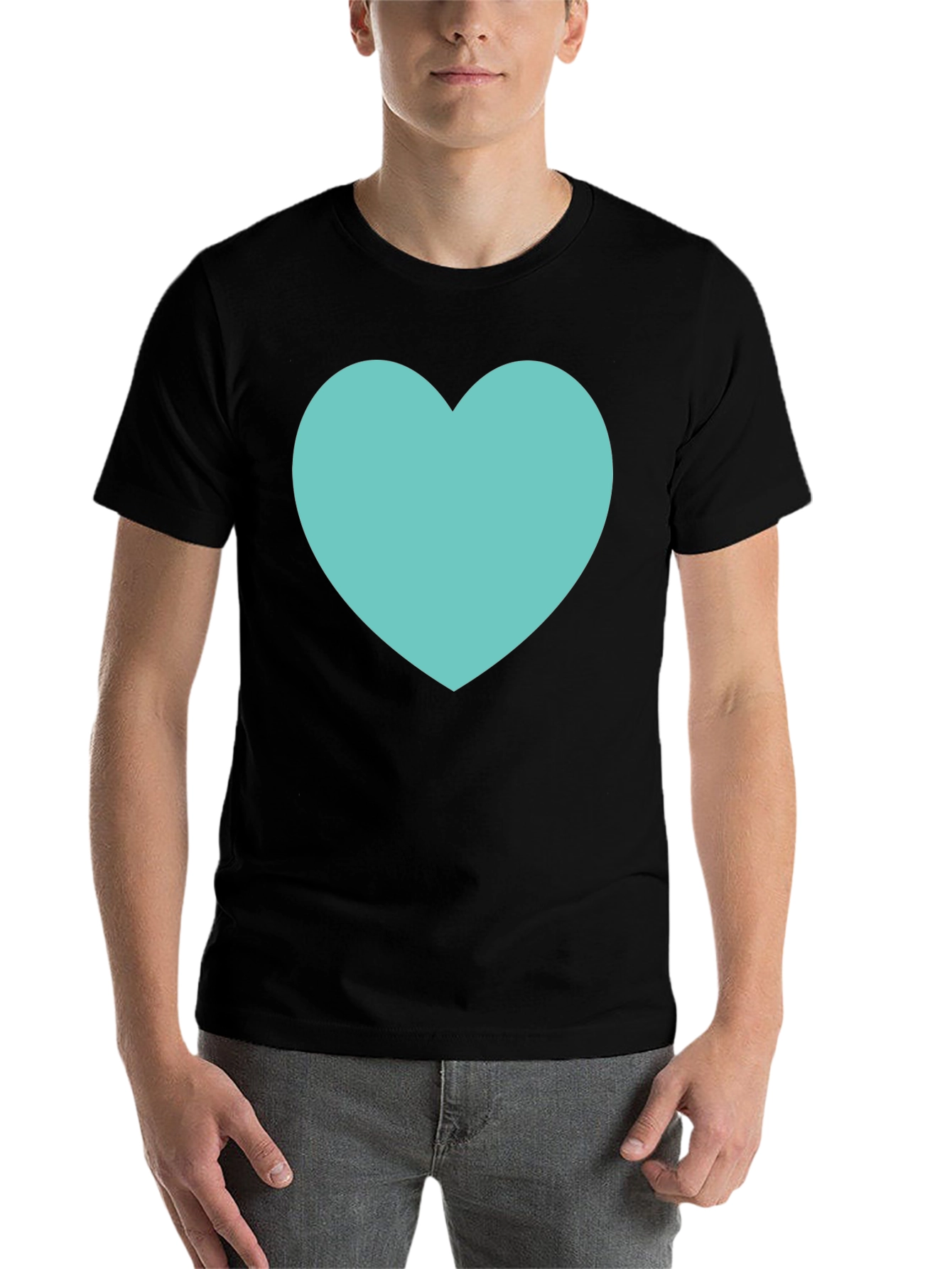 Black Heart Graphic T-Shirt - Modern Casual Tee view 7