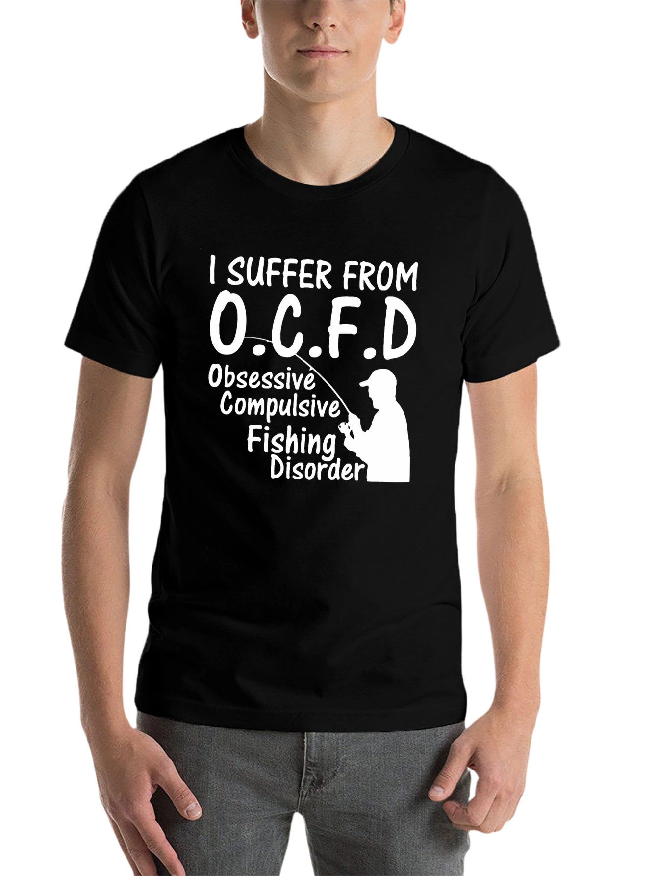 Black OCFD Fishing Disorder Black Graphic Tee view 7