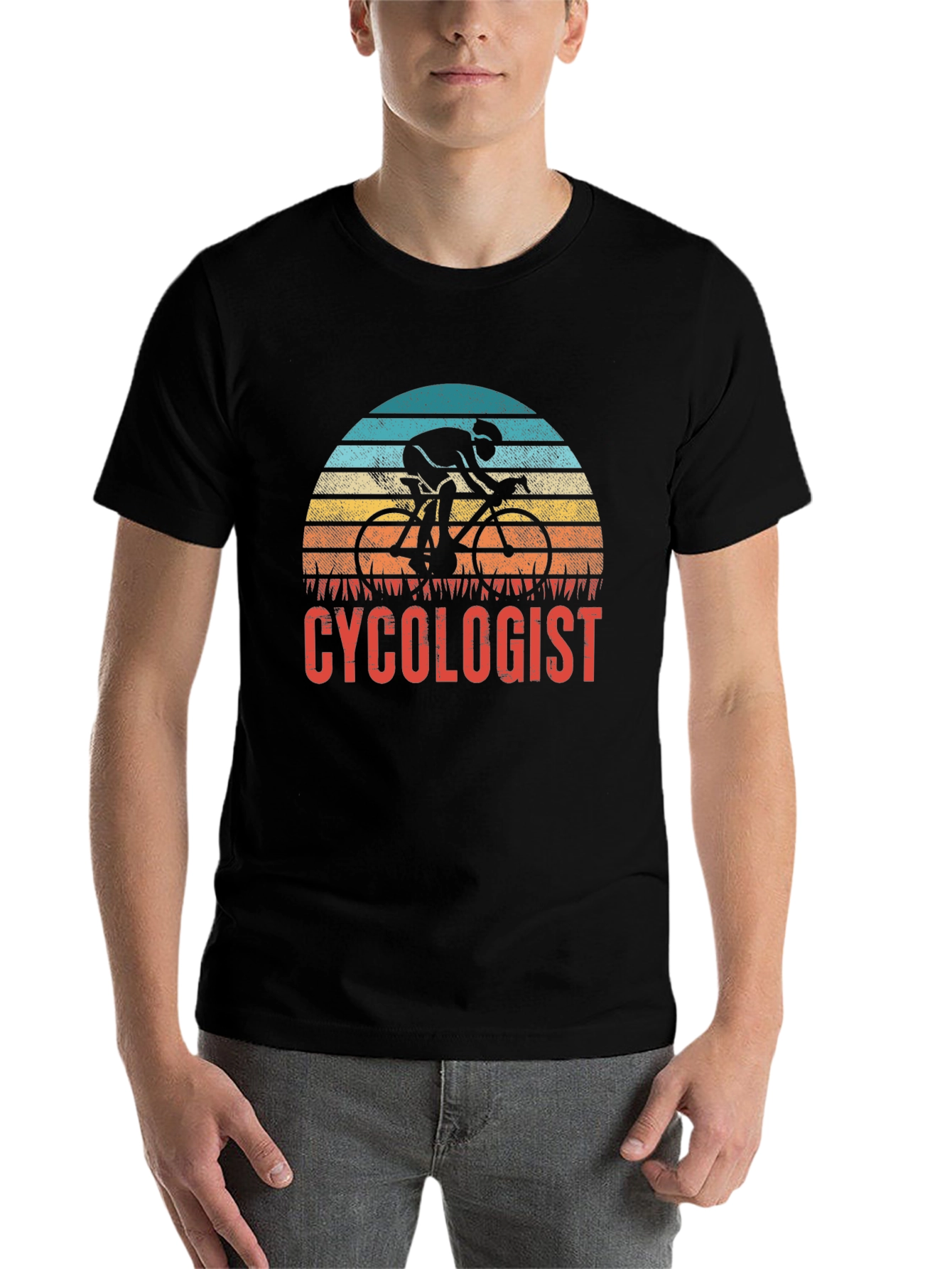 Black Cycologist T-Shirt - Funny Cycling Gift for Bike Lovers view 7