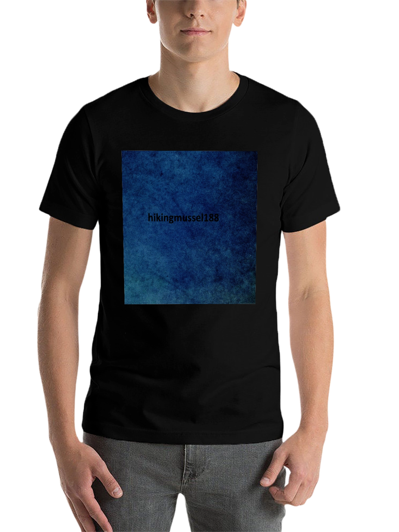 Black Unique Graphic Tee - Hikingmussel188 Design view 7