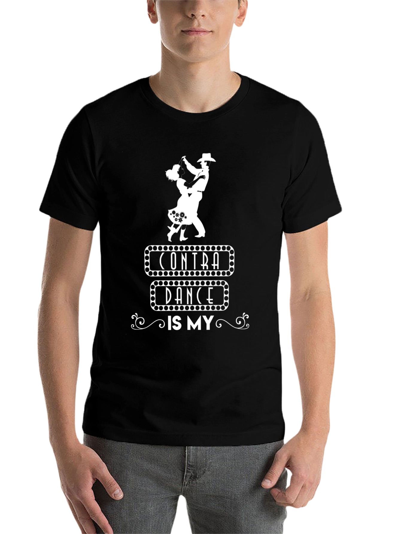 Black Contra Dance T-Shirt view 7