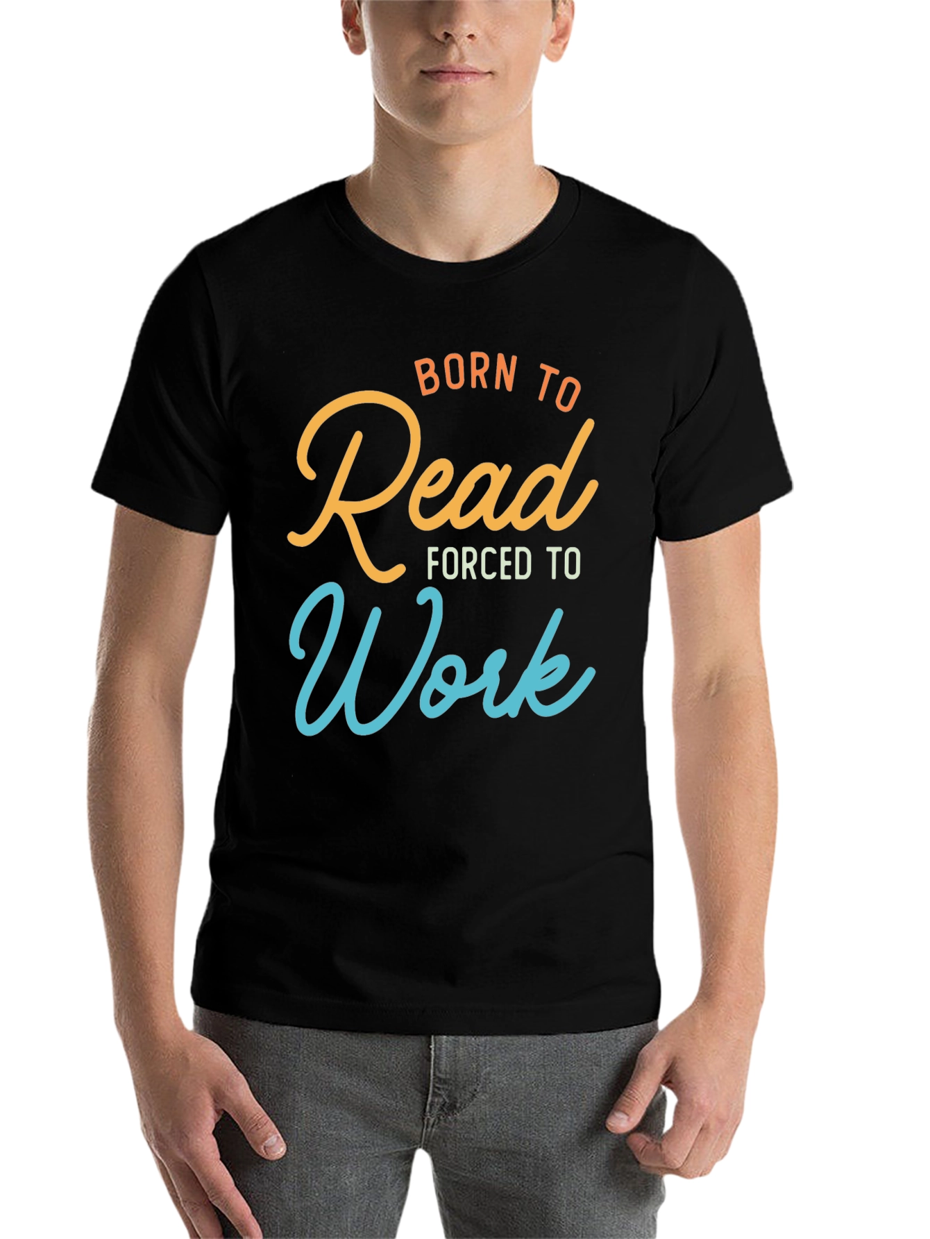 Black Born to Read T-Shirt Funny Book Lover Tee view 7