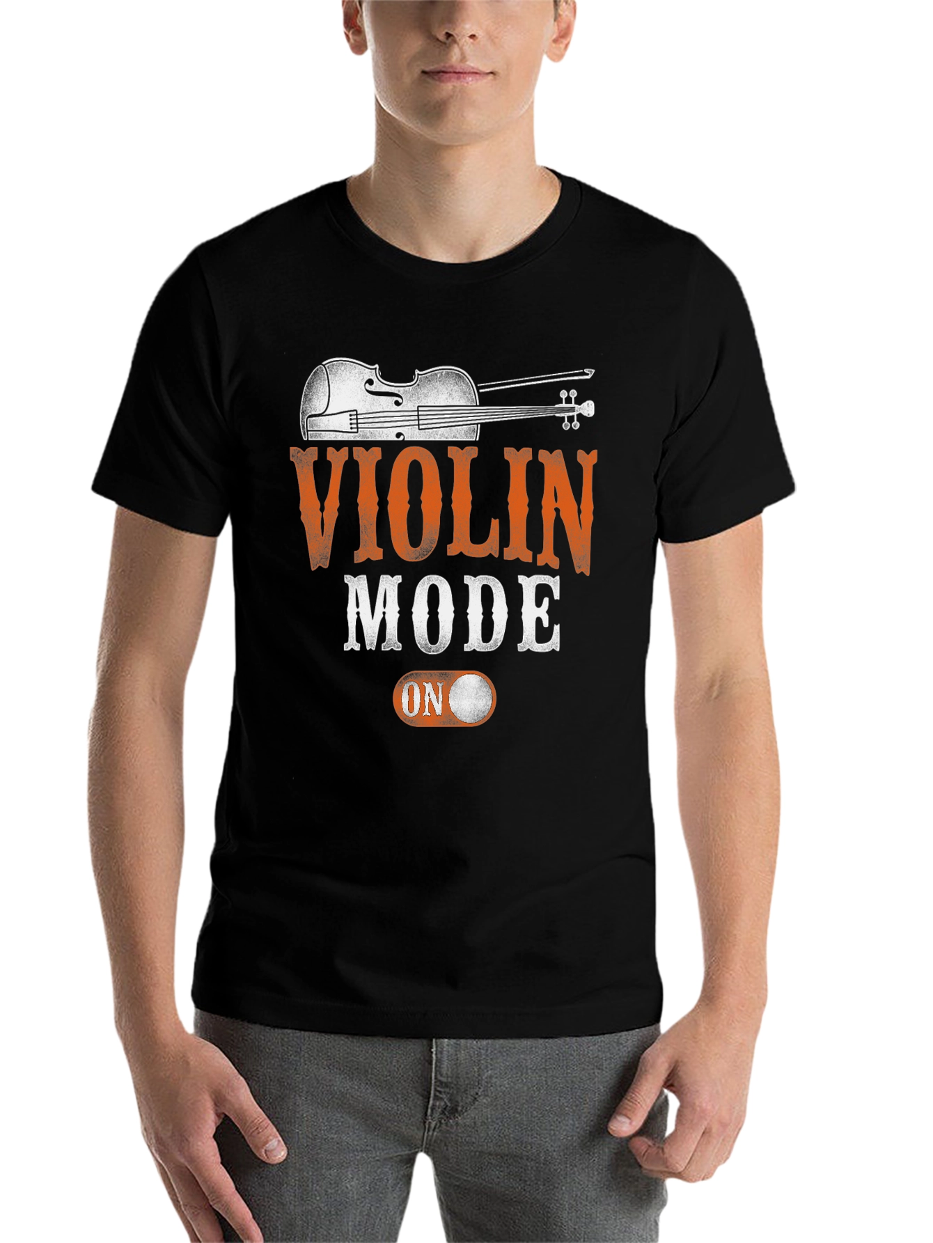 Black Violin Mode On T-Shirt - Music Lover Tee view 7