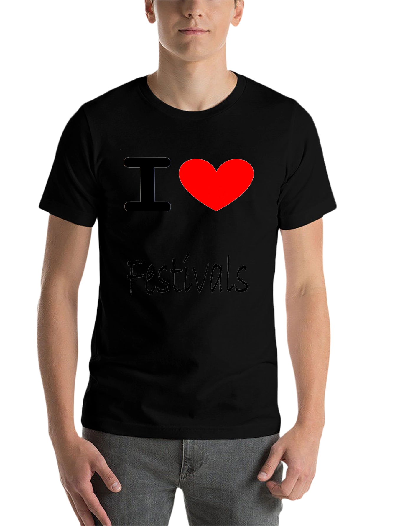 I Heart Festivals Black T-Shirt - 7