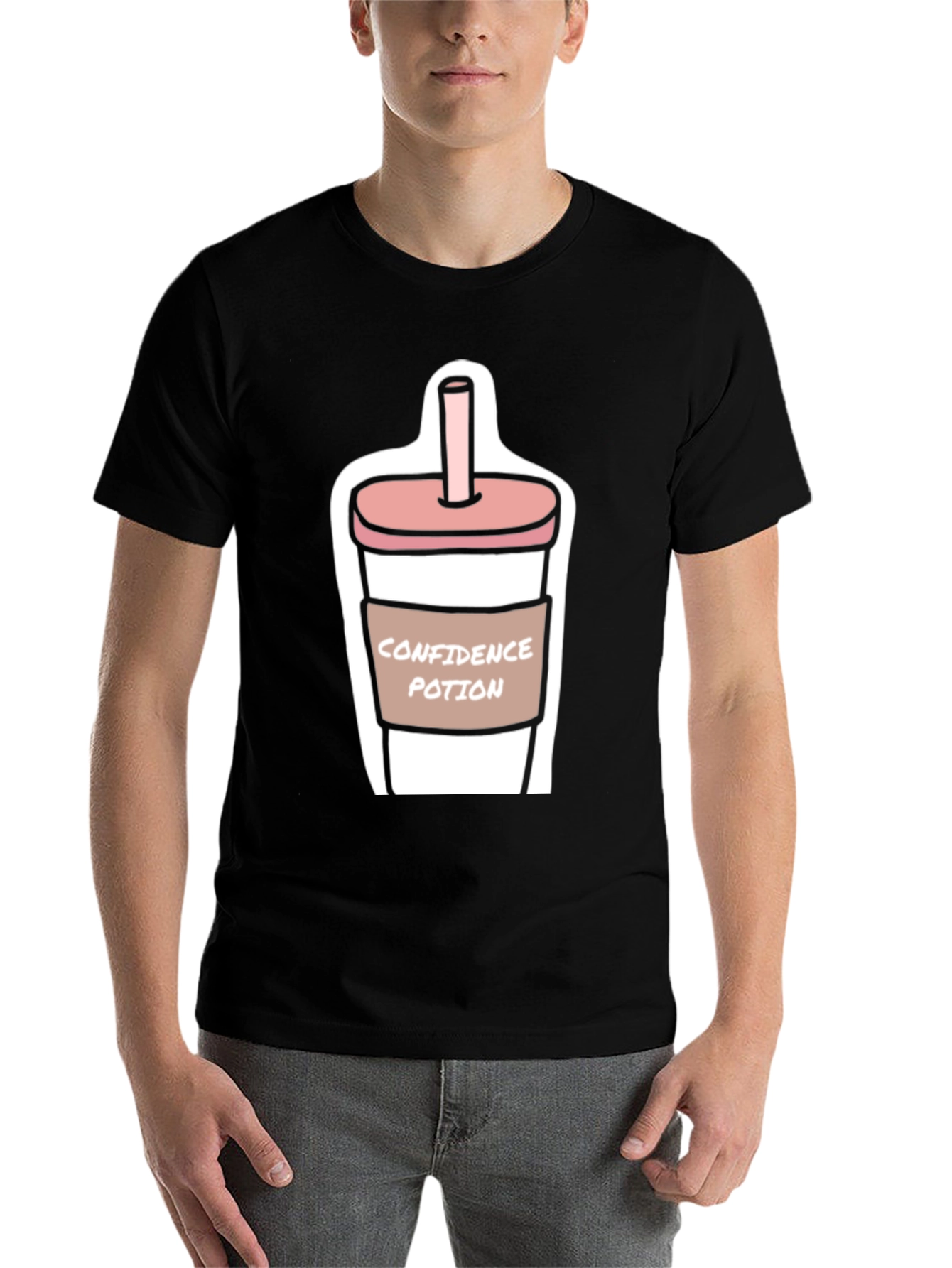 Black Confidence Potion T-Shirt - Funny Graphic Tee view 7
