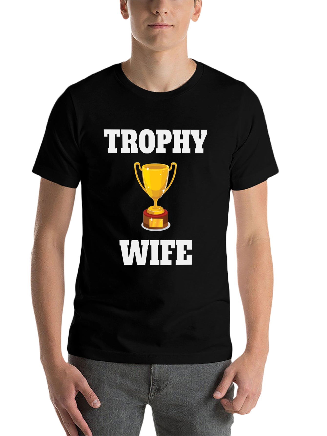 Black Trophy Wife Graphic T-Shirt - Novelty Humor Tee view 7