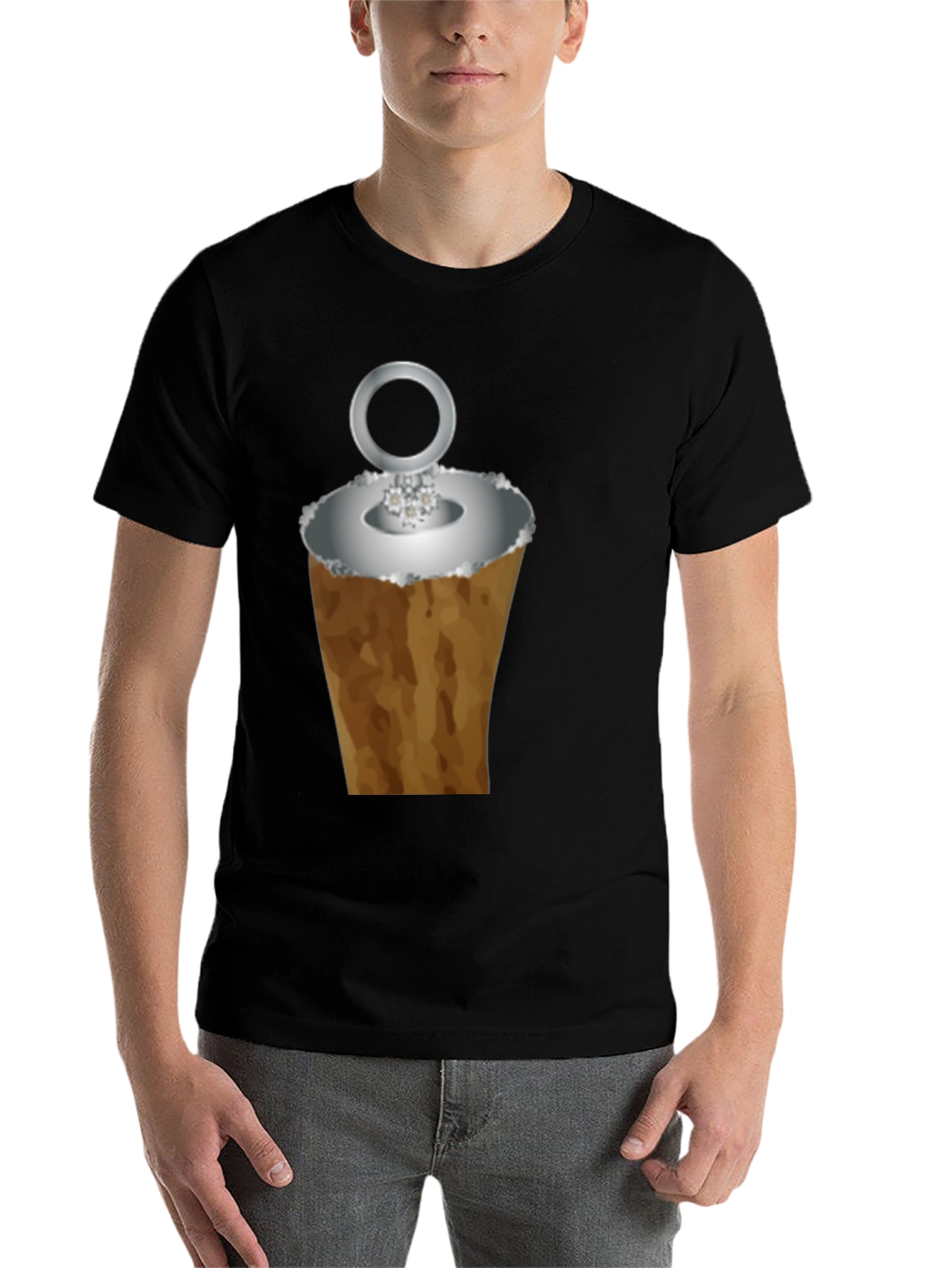 Black Funny Ice Cream Cone Ring Black T-Shirt view 7