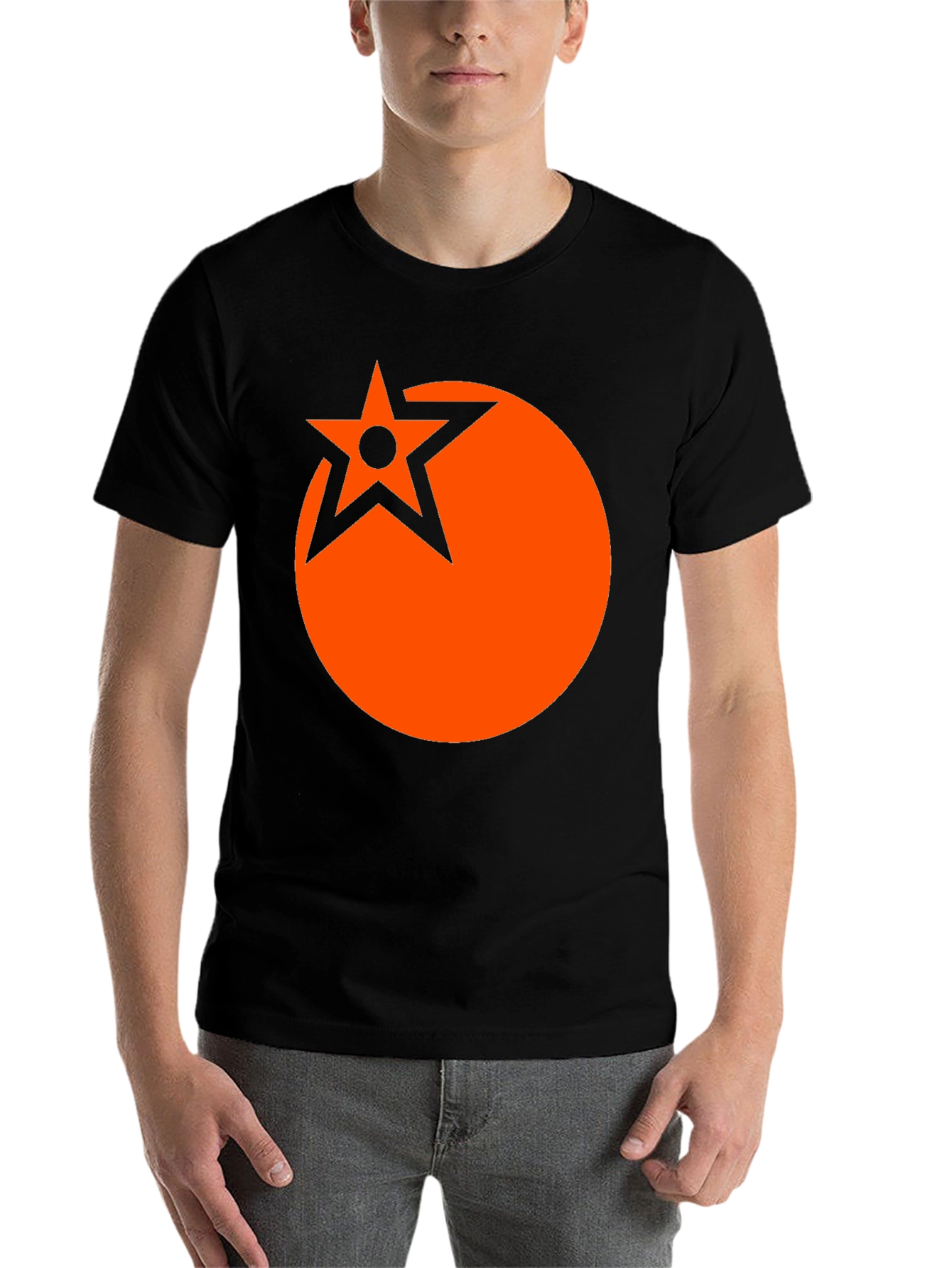 Black Star Circle Graphic Tee - Bold Statement Shirt view 7