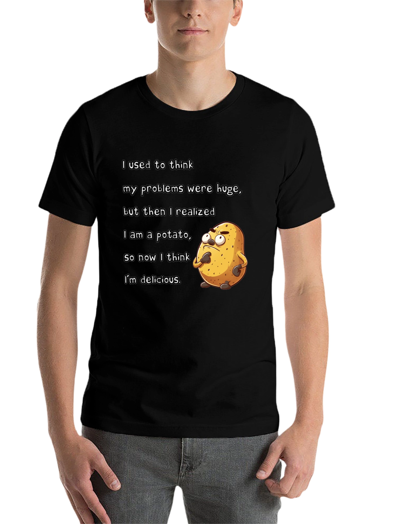 Black Potato T-Shirt - Funny Graphic Tee view 7