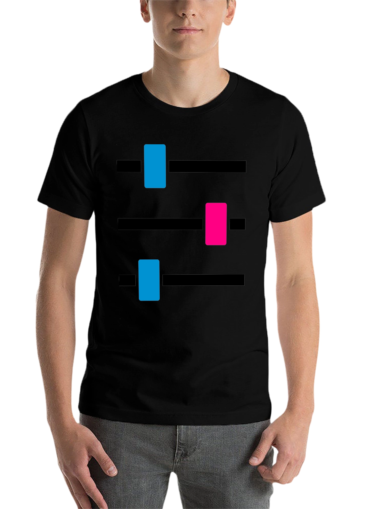 Black DJ Mixer Graphic Tee - Black Cotton Blend view 7