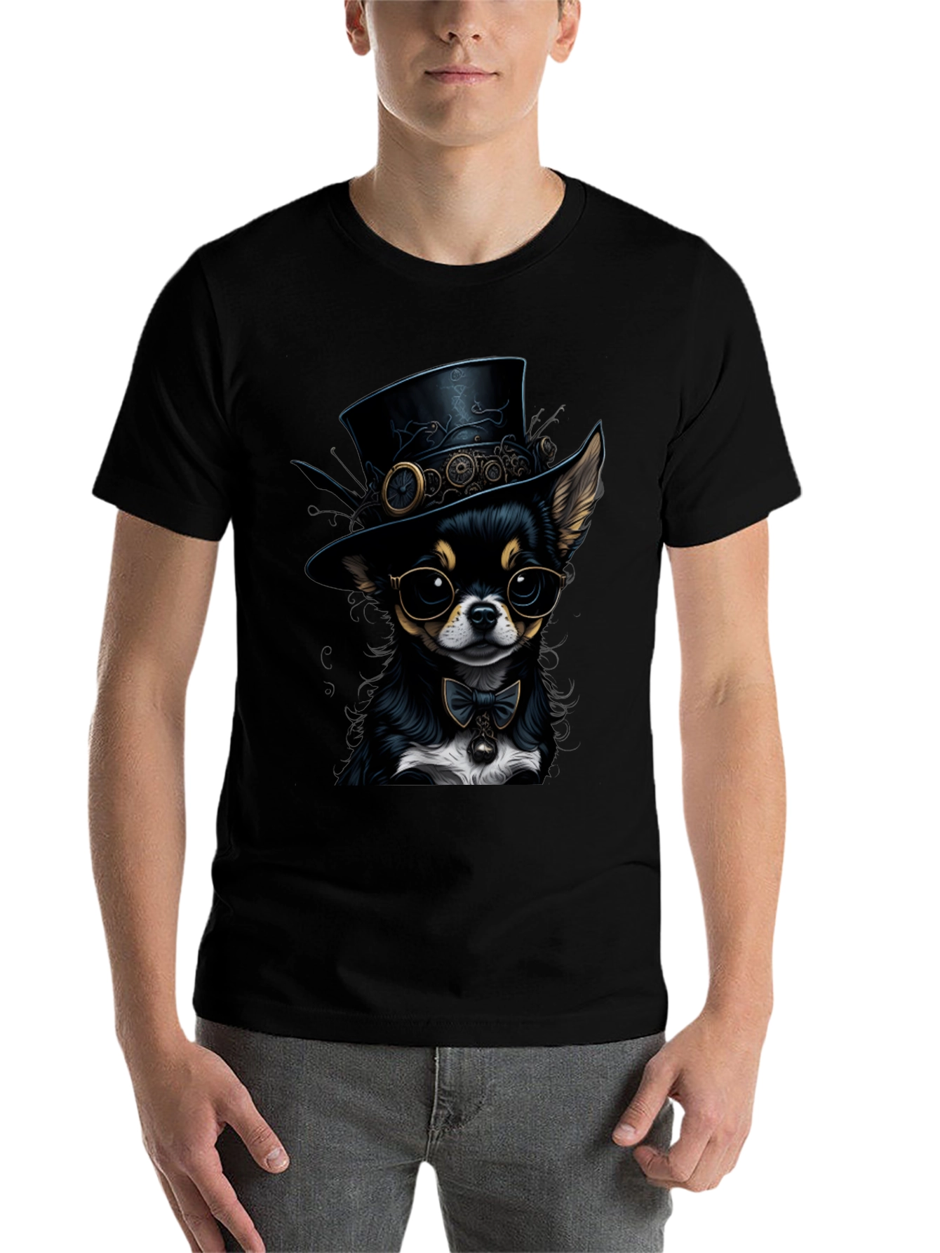 Steampunk Chihuahua Graphic Tee - Stylish Dog Lover Shirt - 7