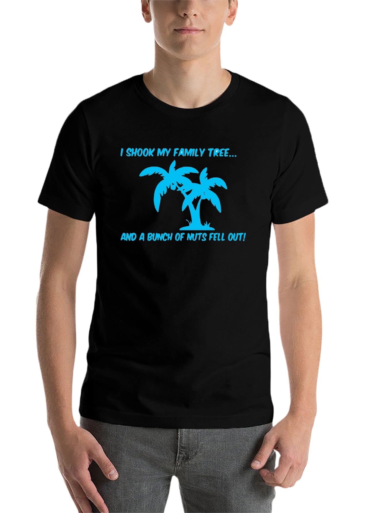 Black Funny Family Tree T-Shirt view 7