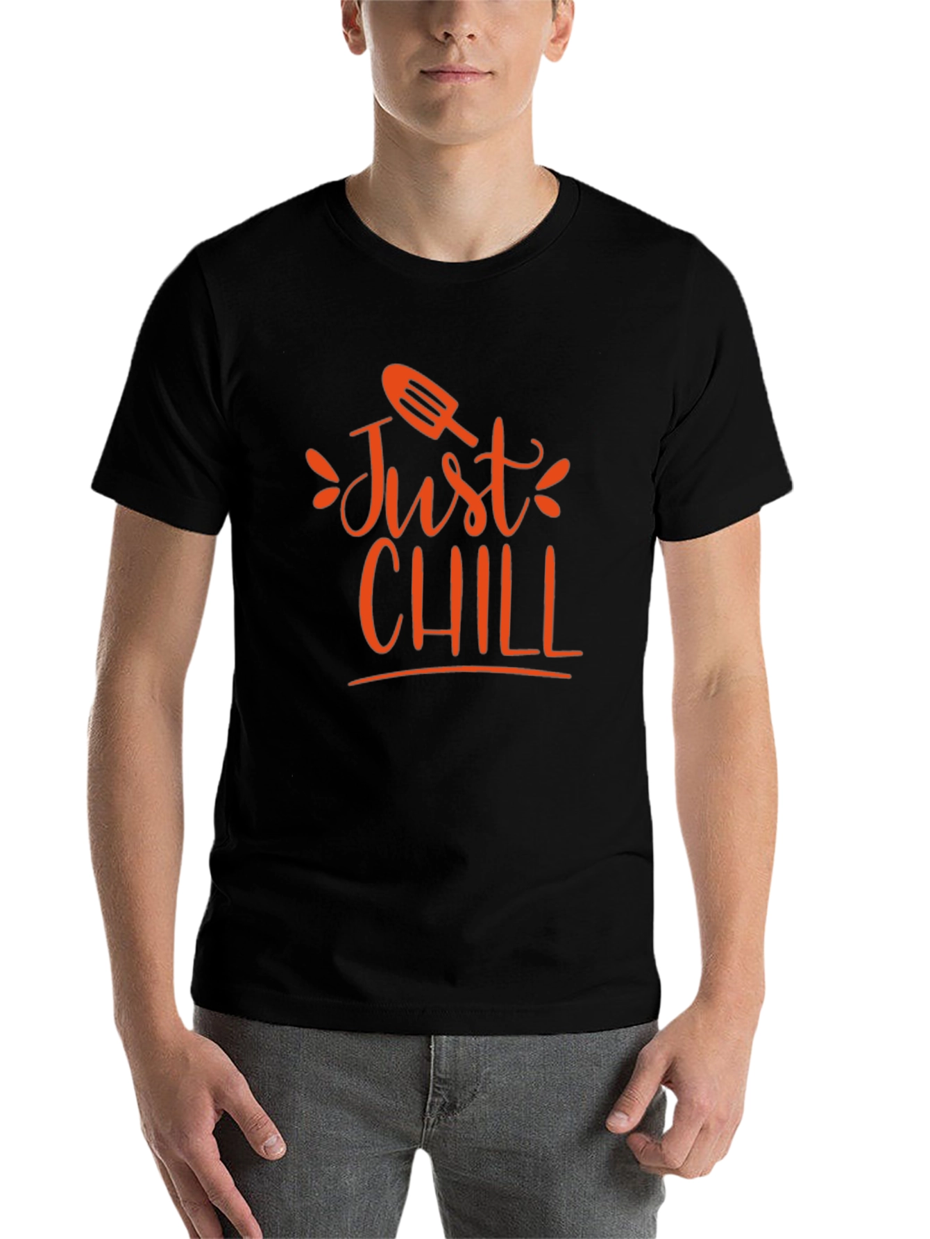 Black Just Chill T-Shirt - Summer Vibes Tee view 7