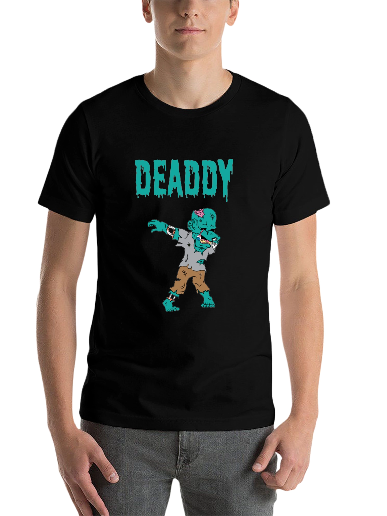 Black Deaddy Zombie Dab T-Shirt - Halloween Tee view 7