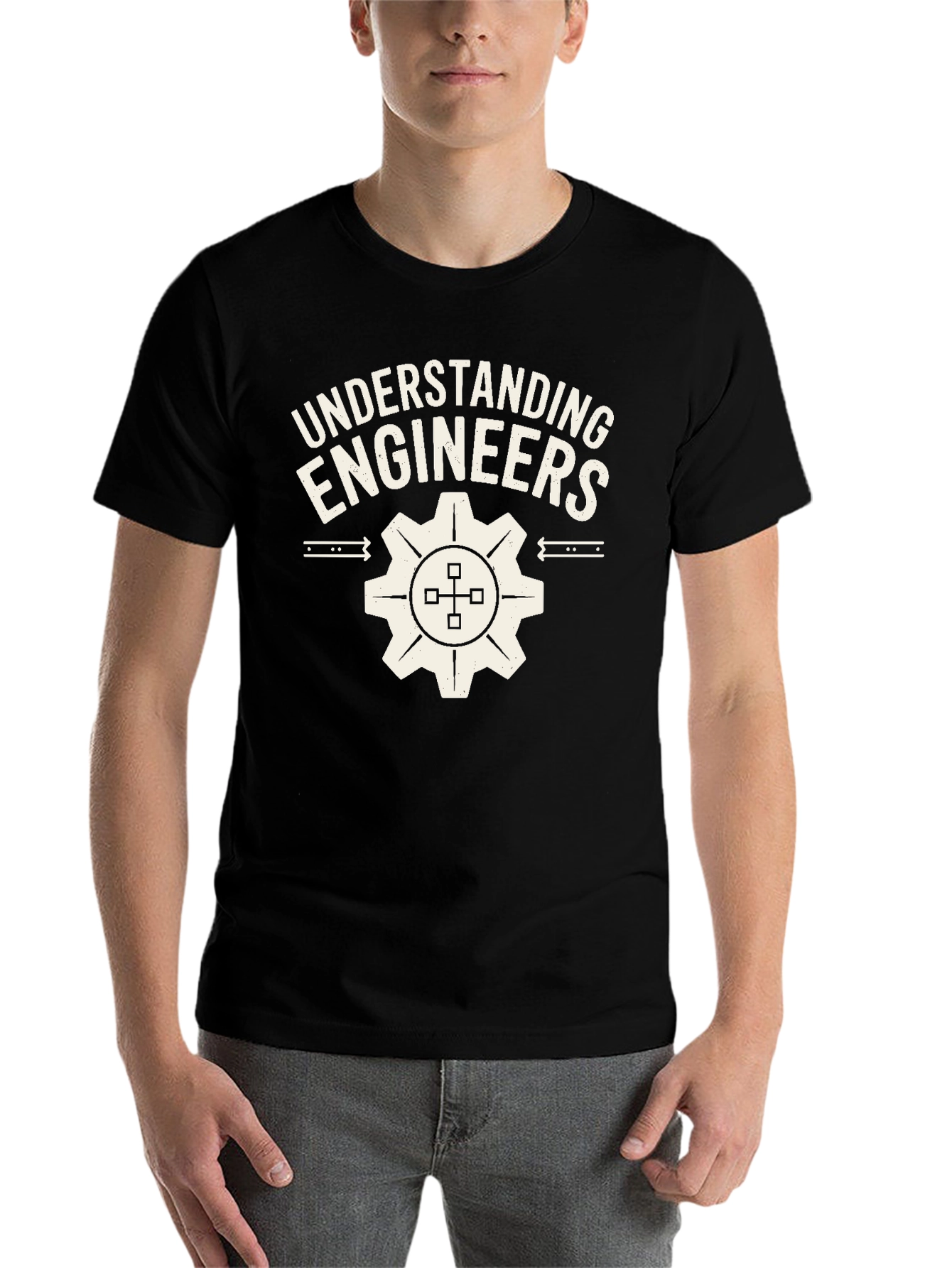 Black Understanding Engineers T-Shirt view 7