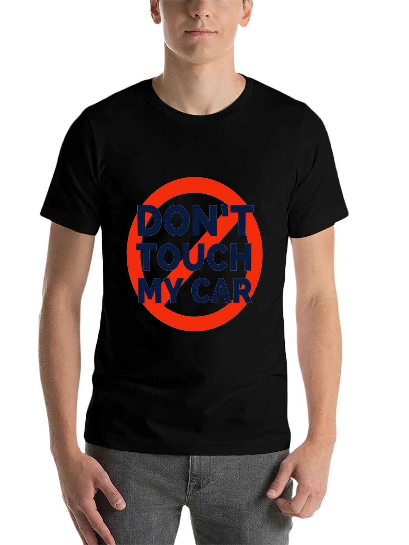 Black Don't Touch My Car Graphic T-Shirt view 7