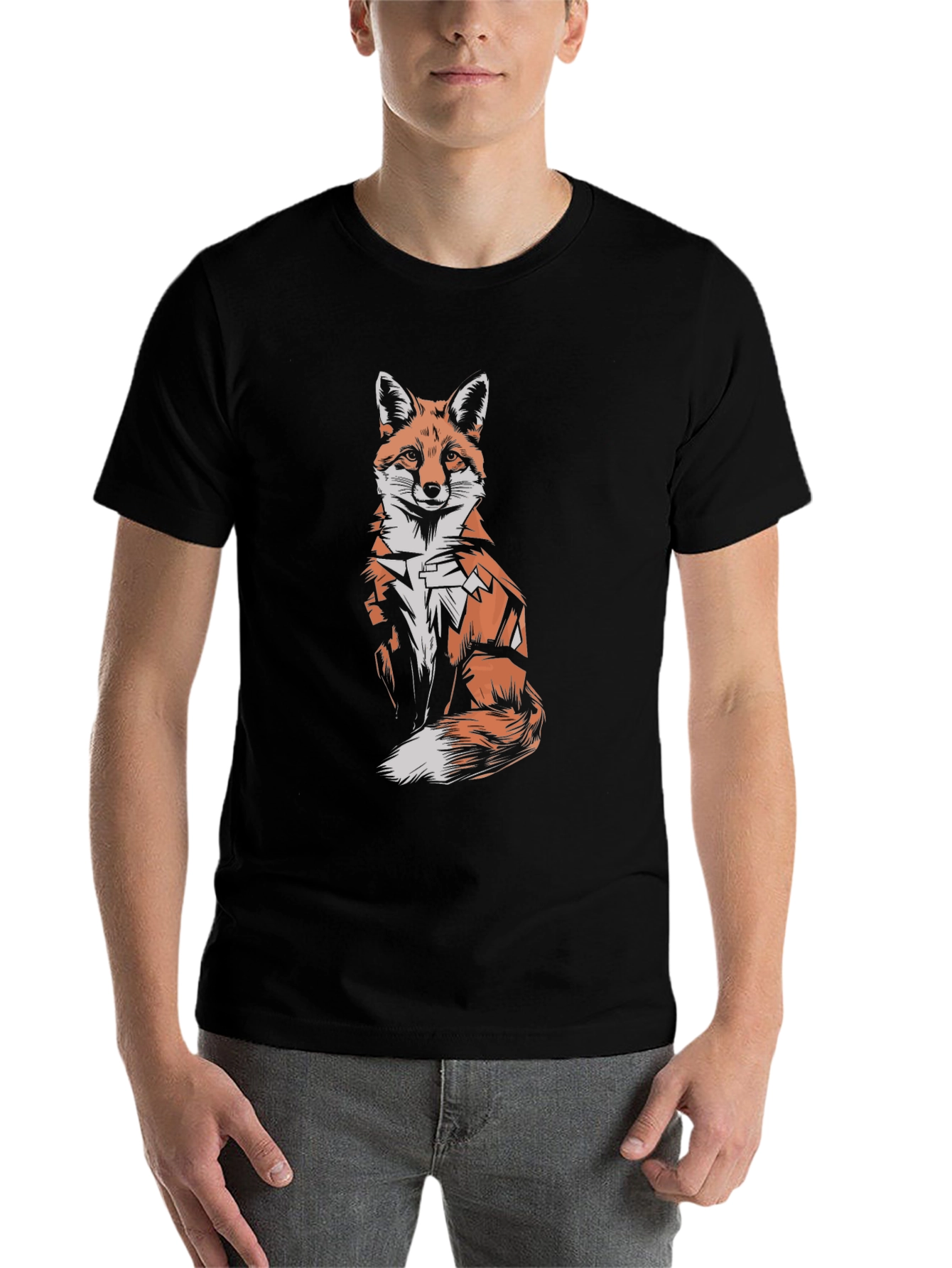 Black Fox Graphic Tee - Men's Short Sleeve T-Shirt view 7