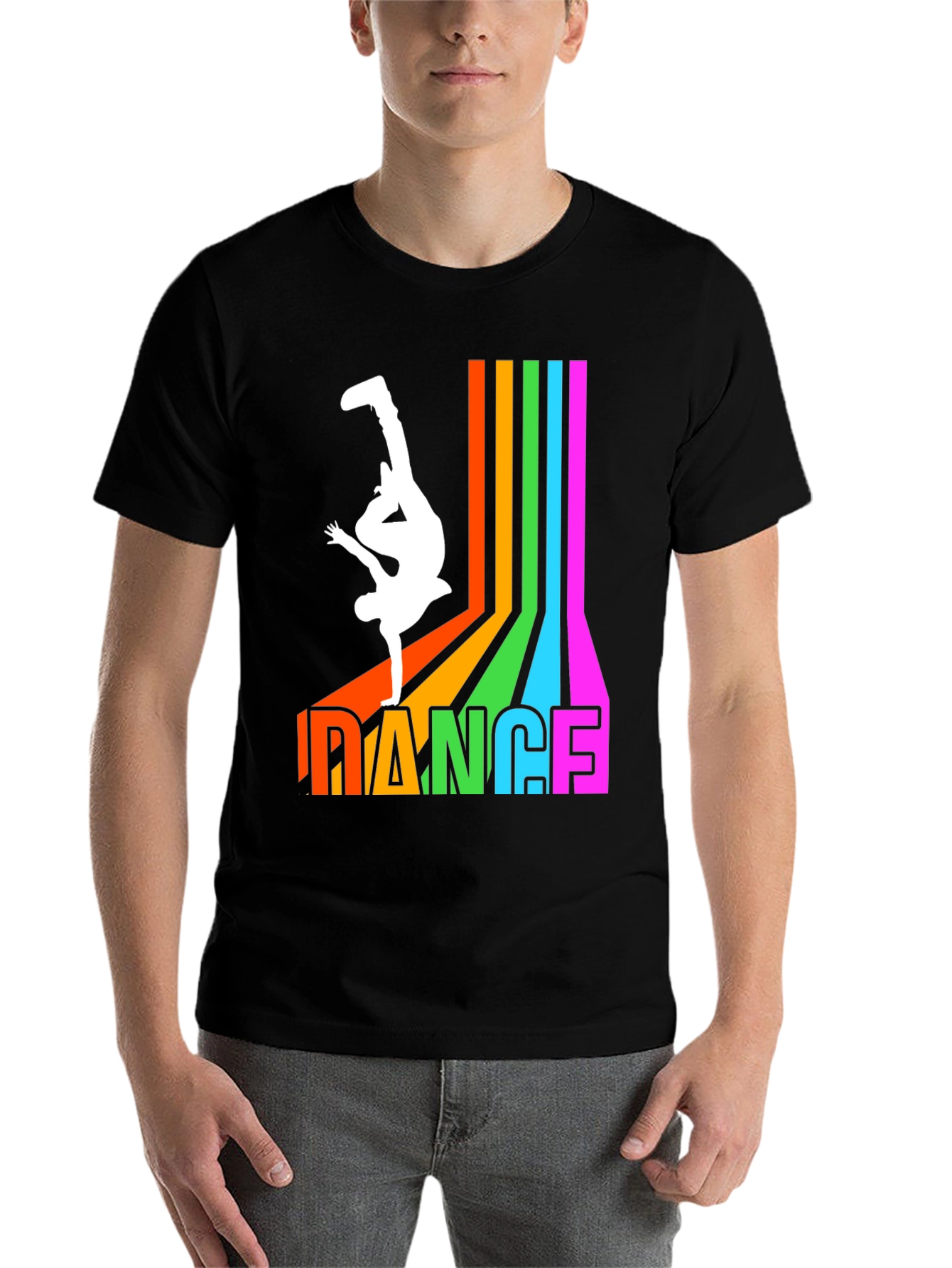 Black Retro Dance T-Shirt - Breakdance Graphic Tee view 7