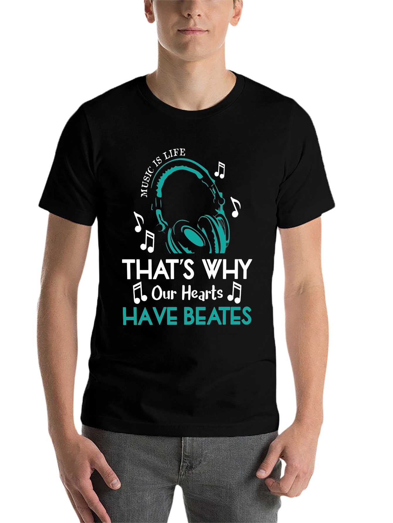 Black Music is Life T-Shirt - Beats Design view 7