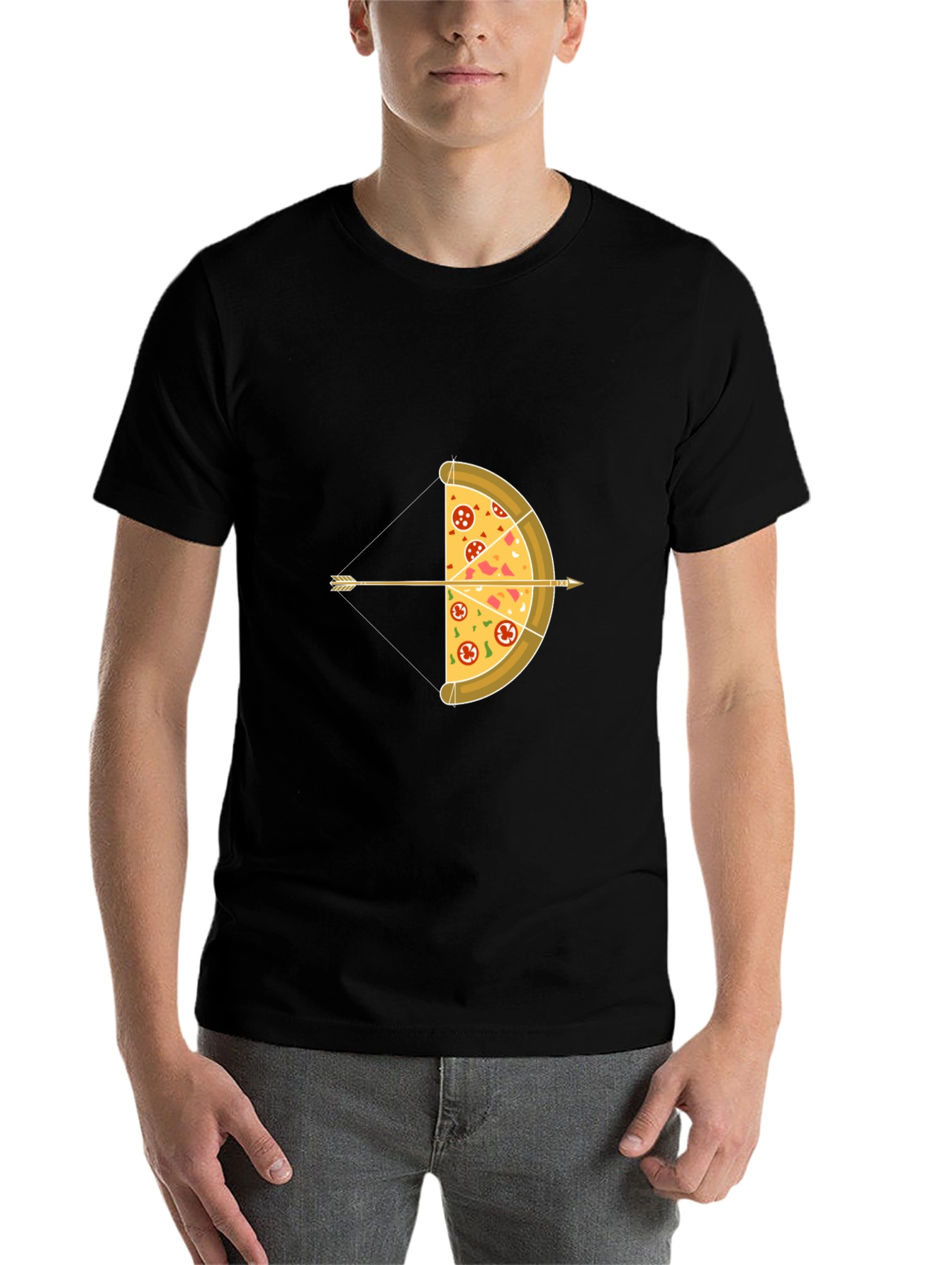 Black Pizza Bow & Arrow Graphic Tee view 7