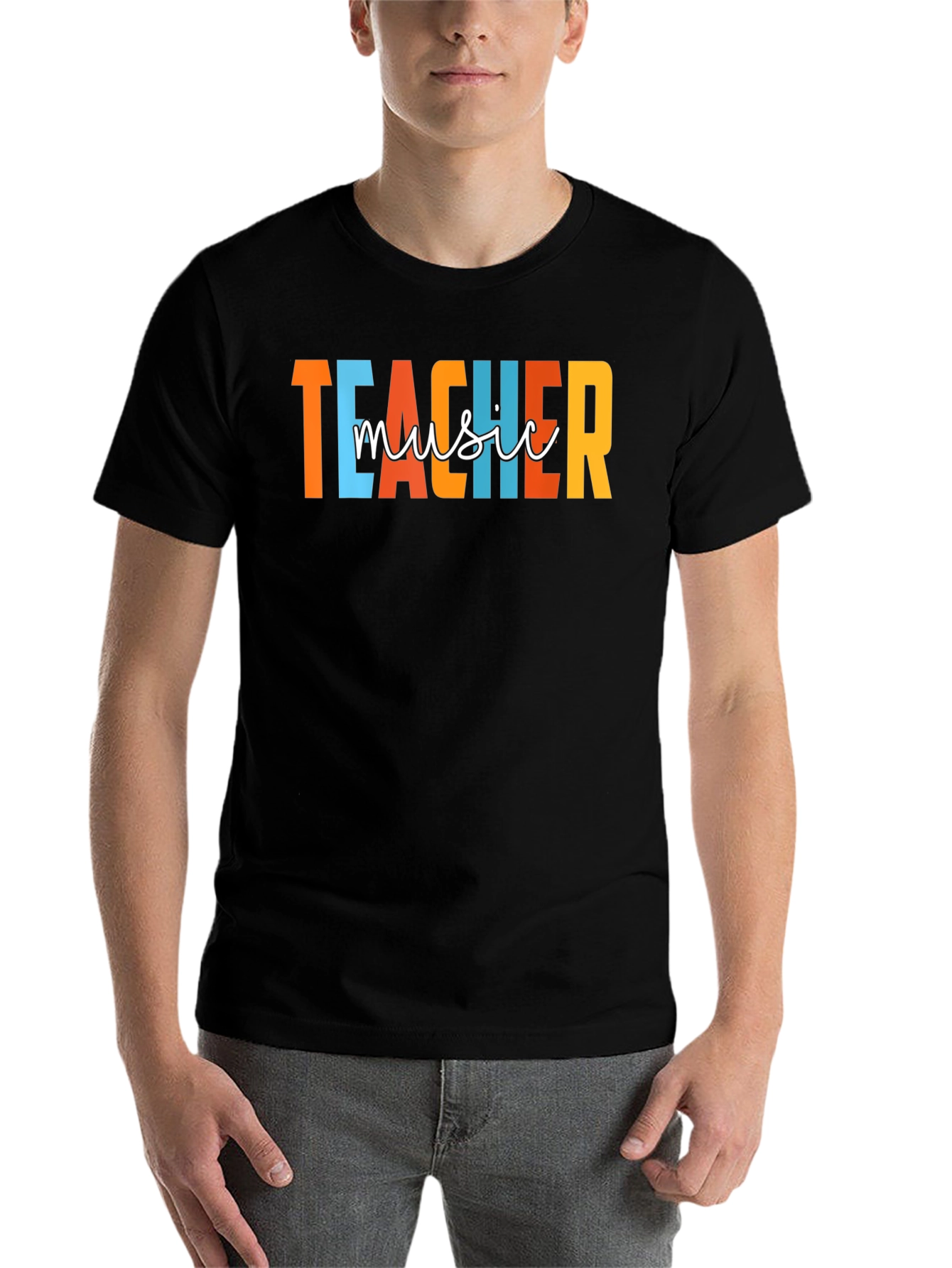 Black Music Teacher Graphic T-Shirt view 7