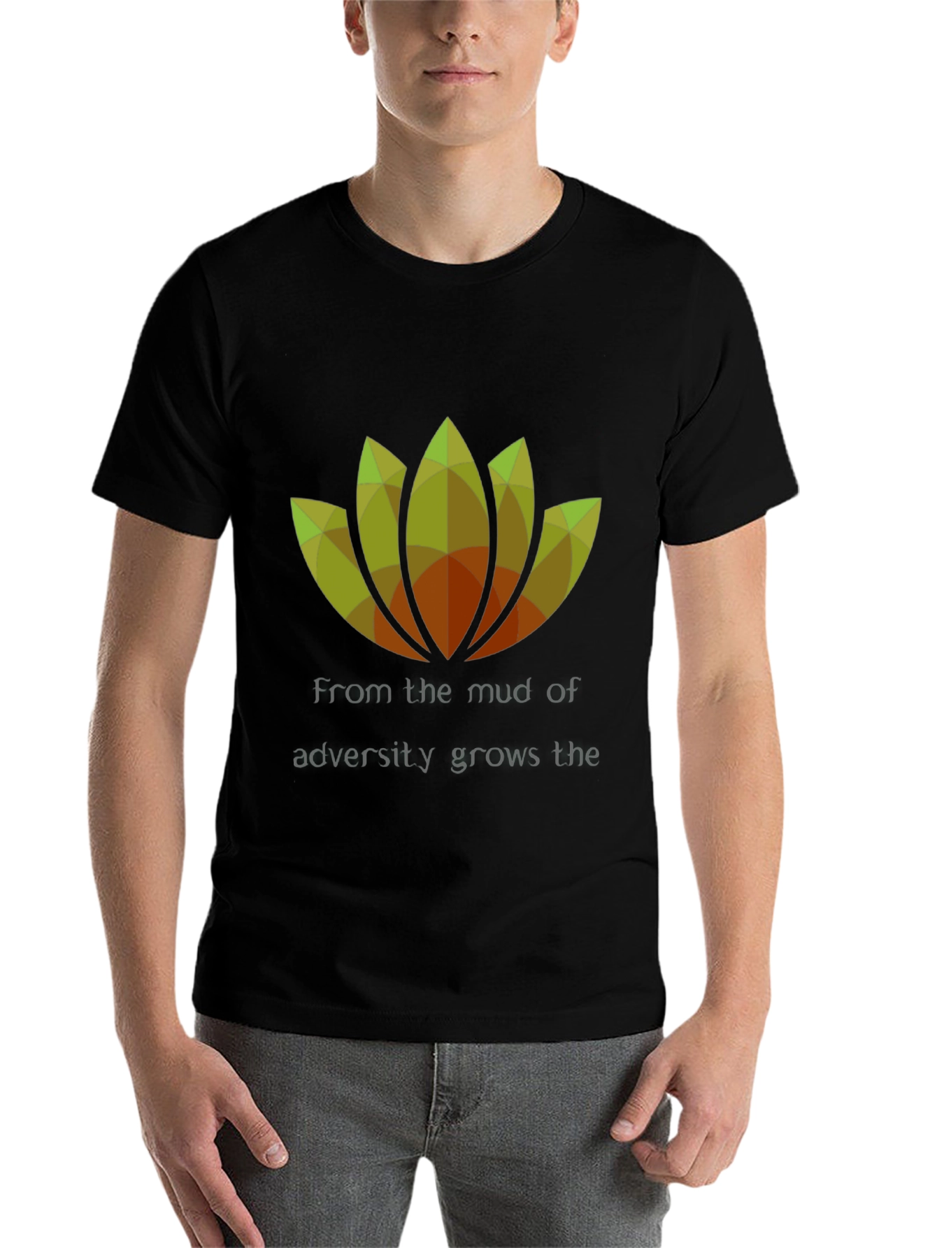 Black Resilient Lotus Graphic Tee - Black view 7