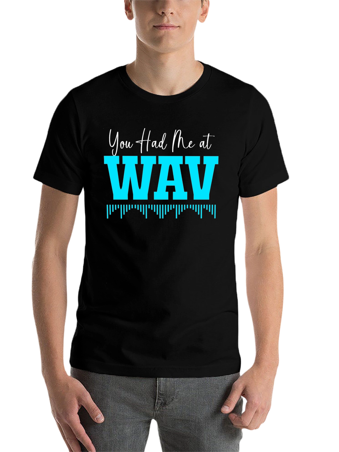 Black You Had Me At WAV Black T-Shirt view 7