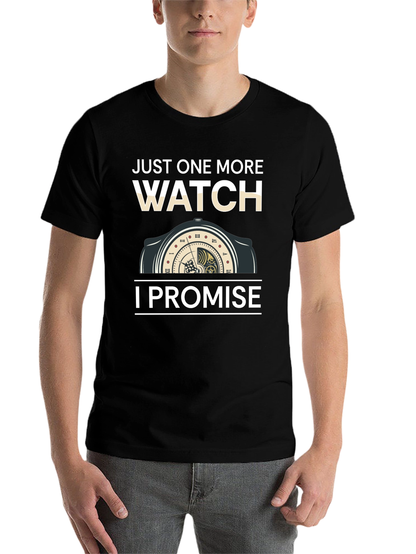 Black Just One More Watch T-Shirt view 7