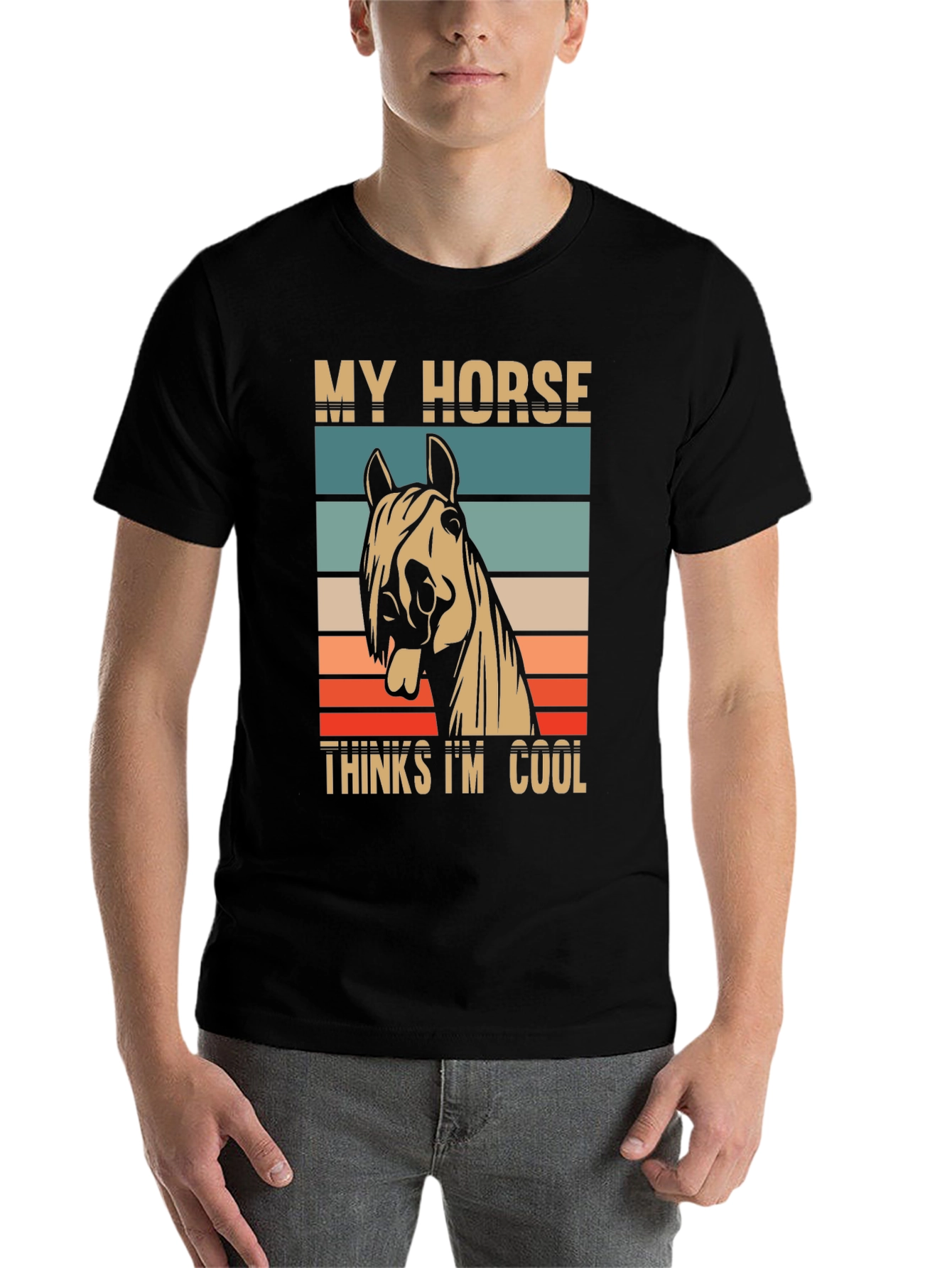 My Horse Thinks I'm Cool Graphic Tee - 7