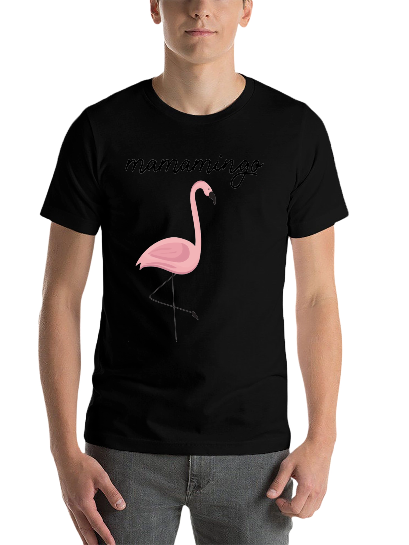 Mamamingo Flamingo Graphic Tee - Black - 7