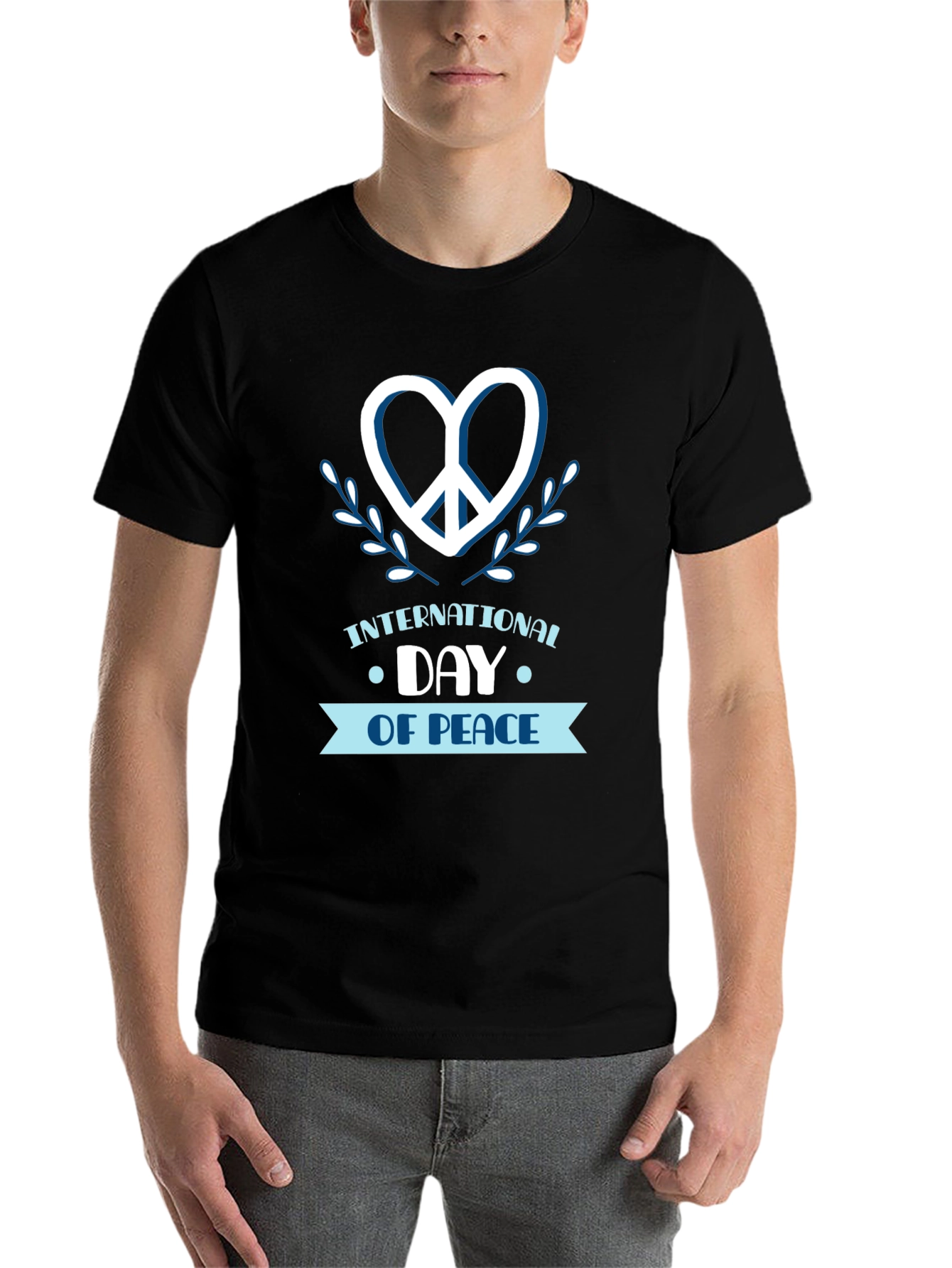 Black International Day of Peace T-Shirt view 7