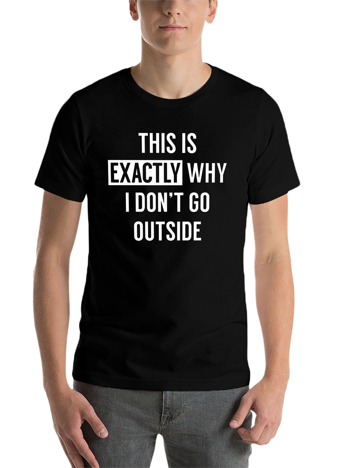 Black Funny Introvert T-Shirt - This is Exactly Why view 7