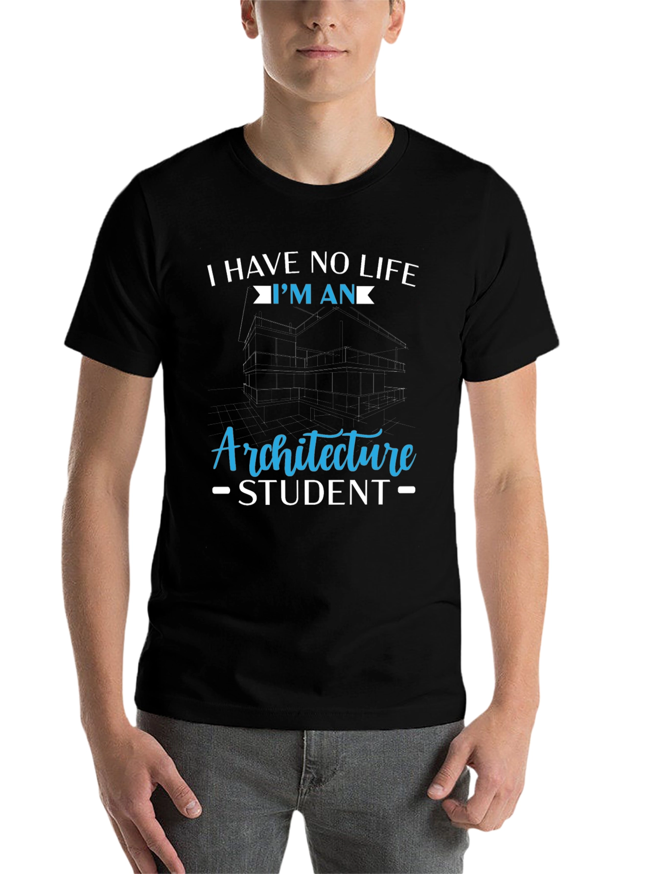 Black Architecture Student Tee: No Life, I'm An... view 7