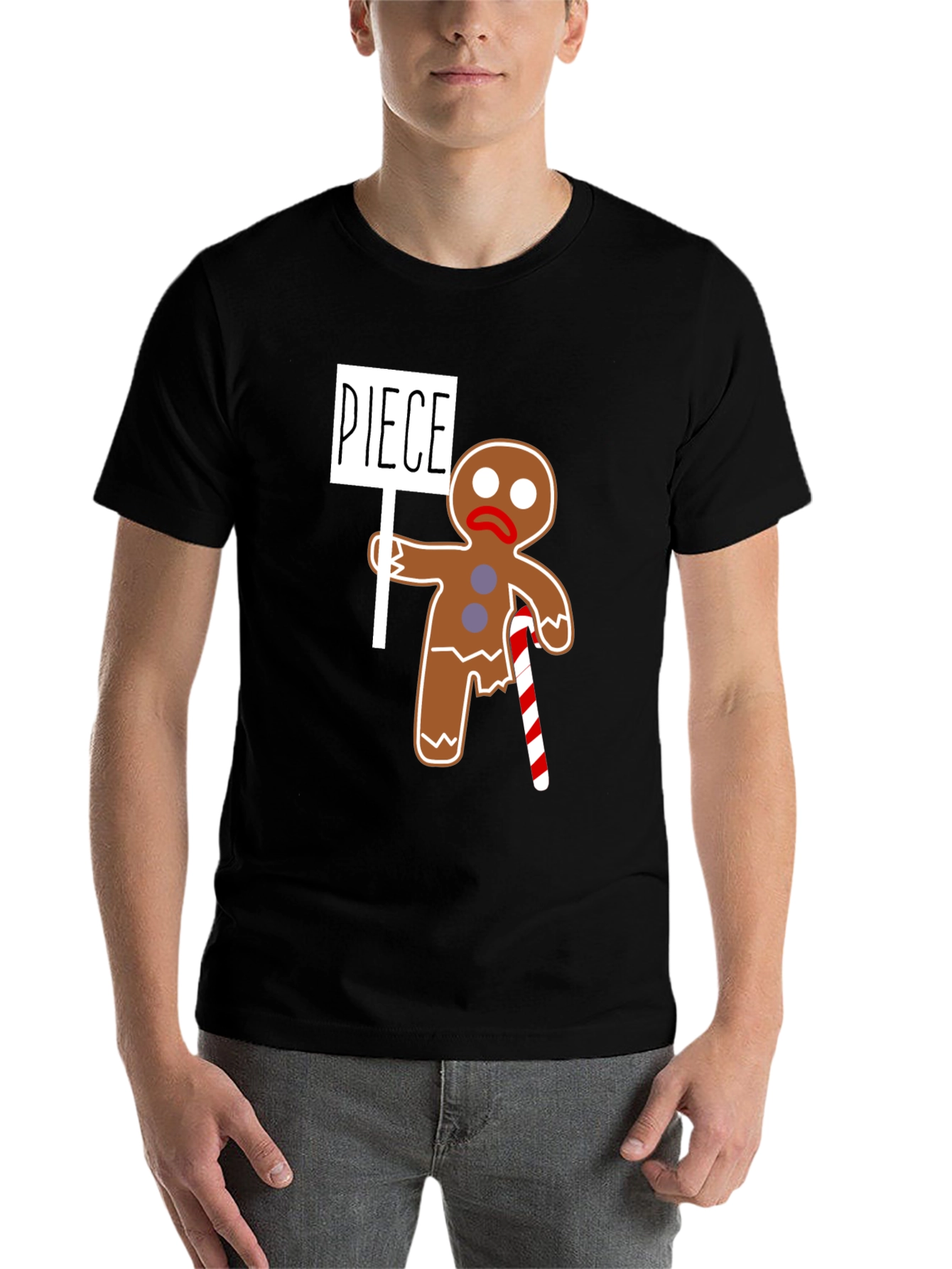 Funny Gingerbread Man Piece T-Shirt - 7