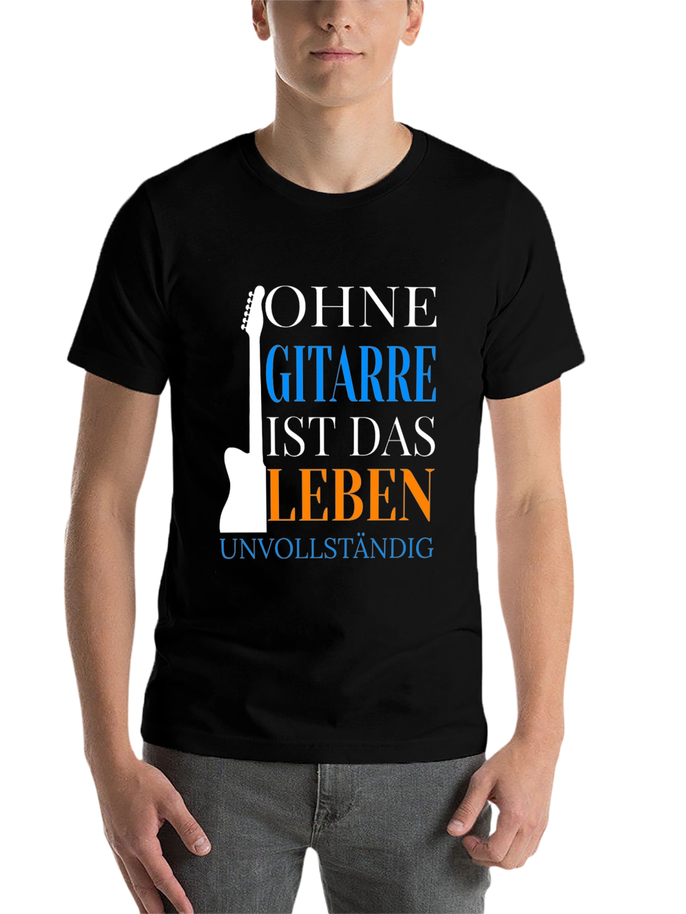 Black Guitar Lover T-Shirt - Ohne Gitarre Ist Das Leben view 7