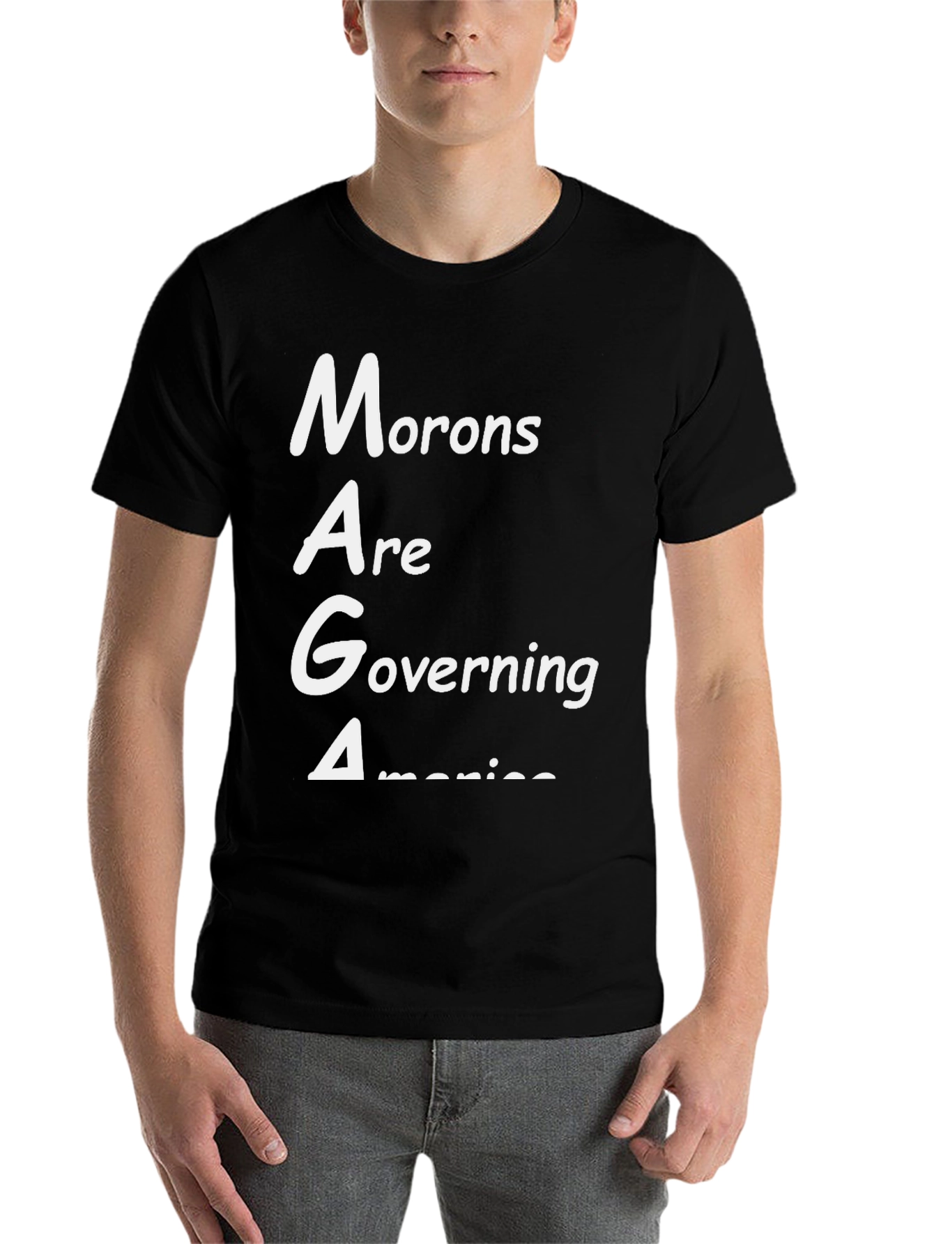 Black Morons Are Governing America MAGA T-Shirt view 7