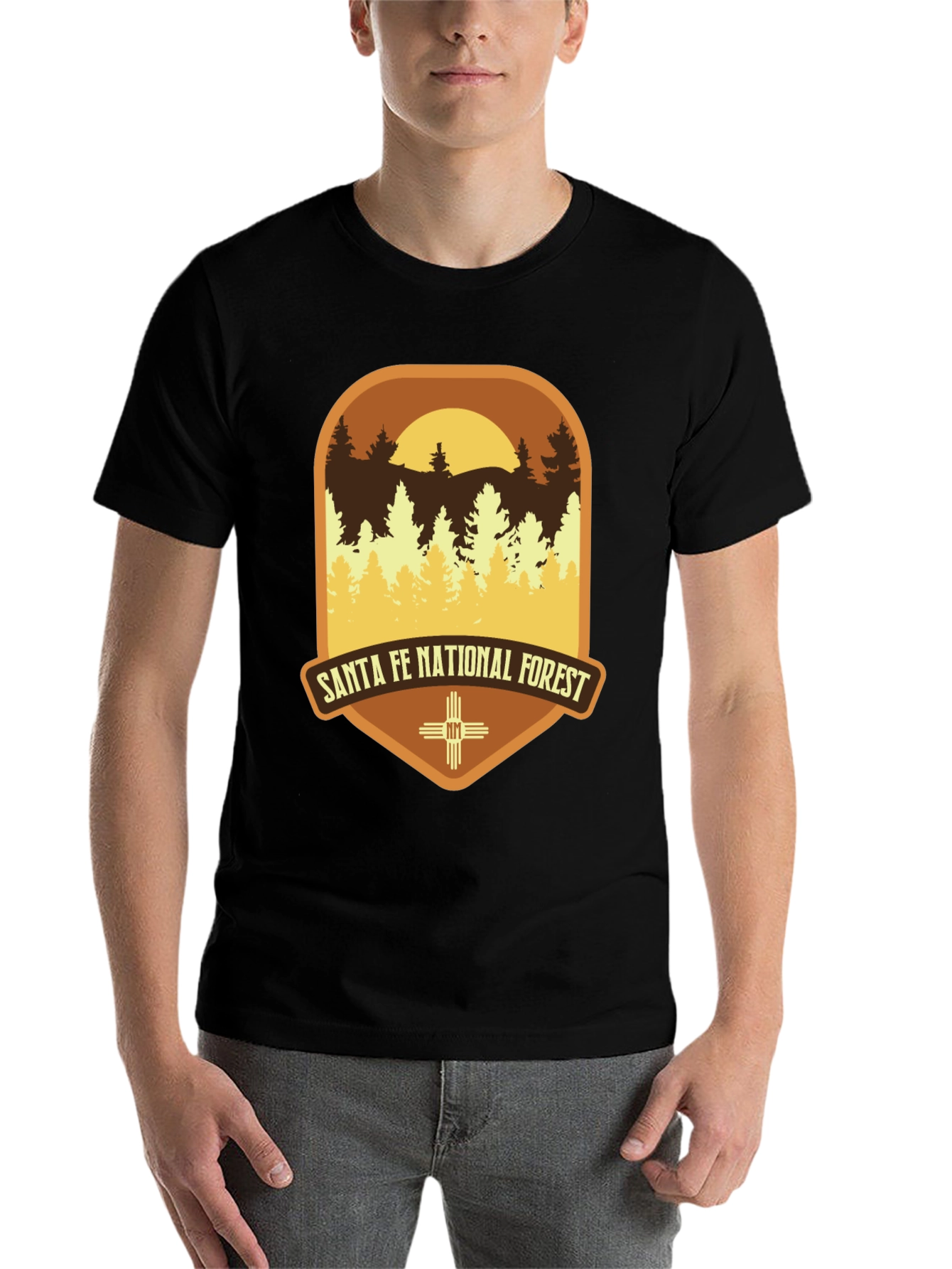 Black Santa Fe National Forest Graphic Tee view 7