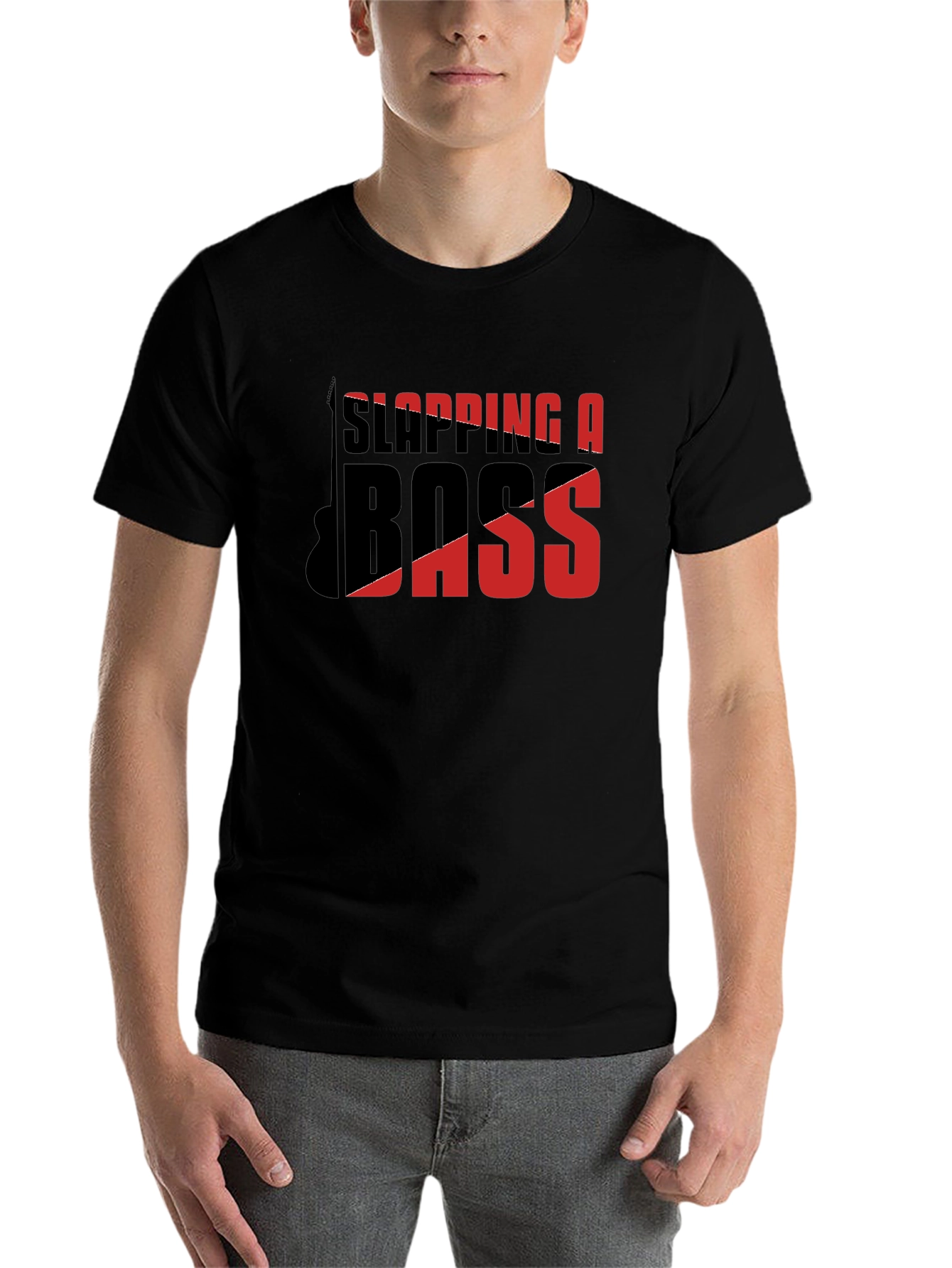 Black Slapping A Bass T-Shirt - Music Lover Tee view 7