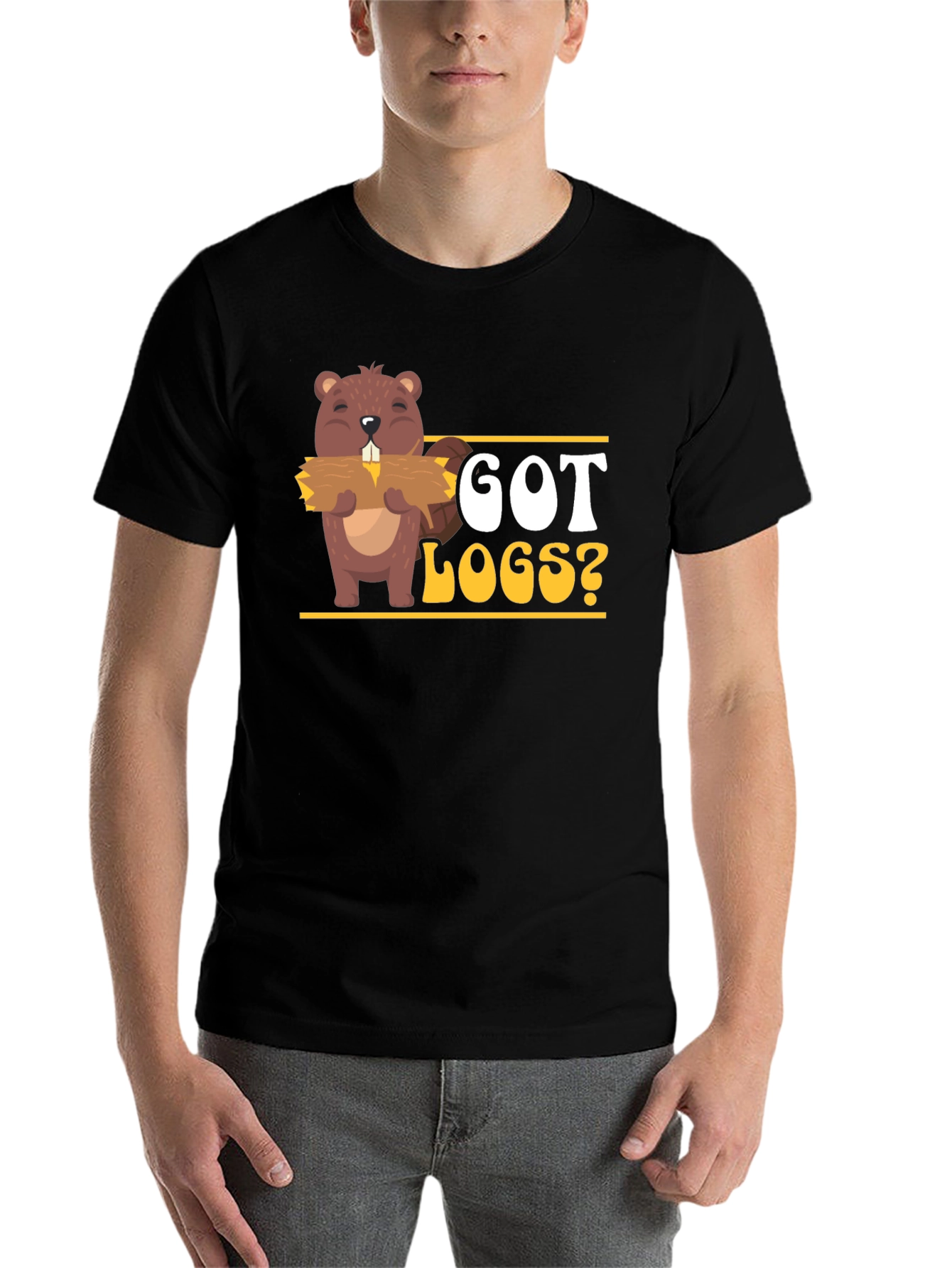 Black Got Logs? Beaver Graphic T-Shirt view 7