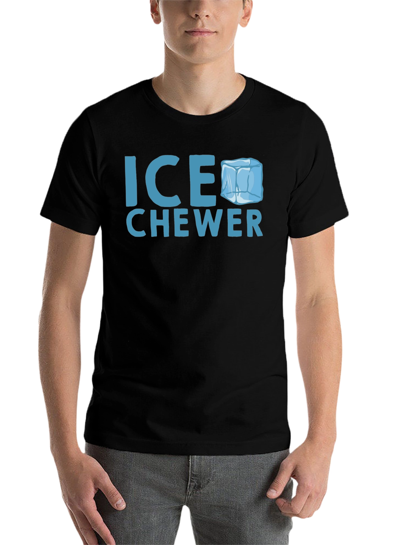 Black Ice Chewer Graphic Tee - Funny Ice Lover Shirt view 7