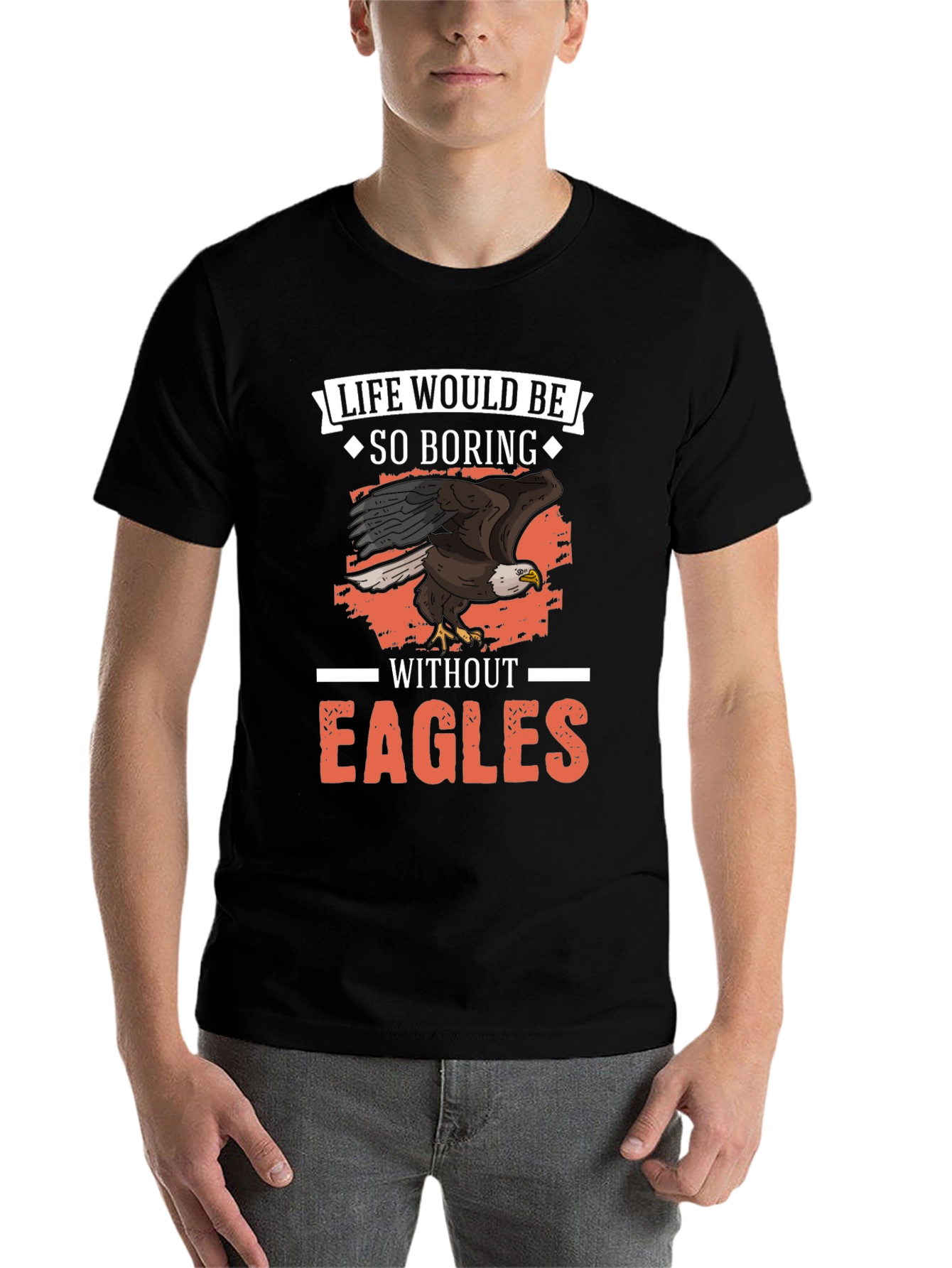 Black Life Would Be So Boring Without Eagles Graphic Tee view 7