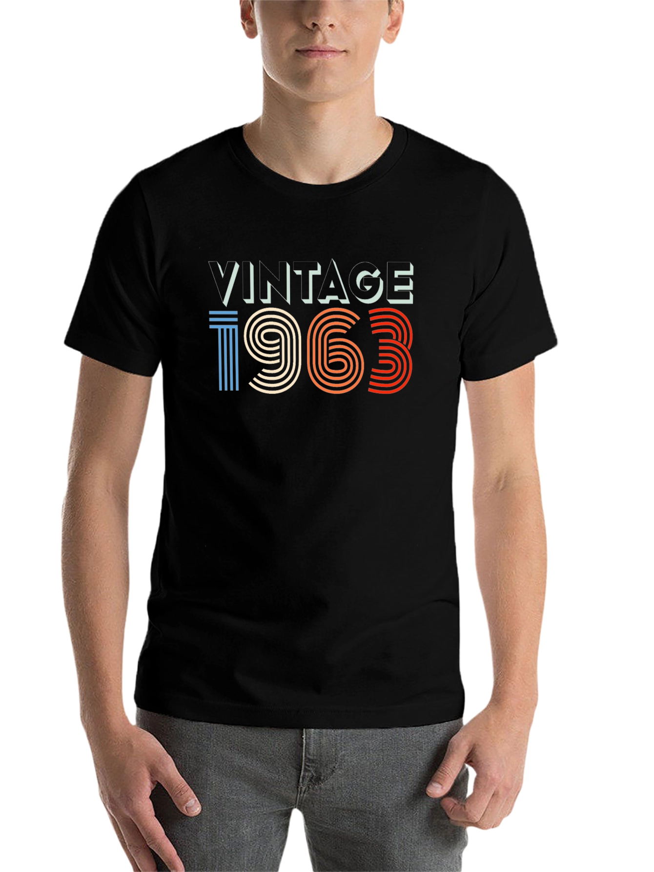 Black Vintage 1963 T-Shirt - Retro Style view 7